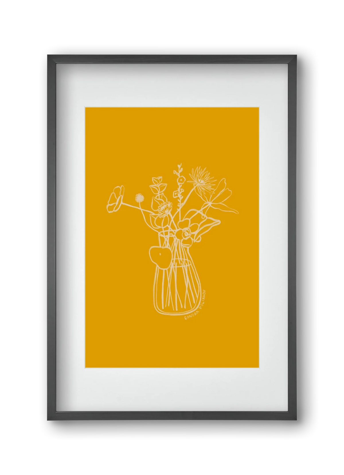 FLOWERS AND LEAVES IN YELLOW - artbridge