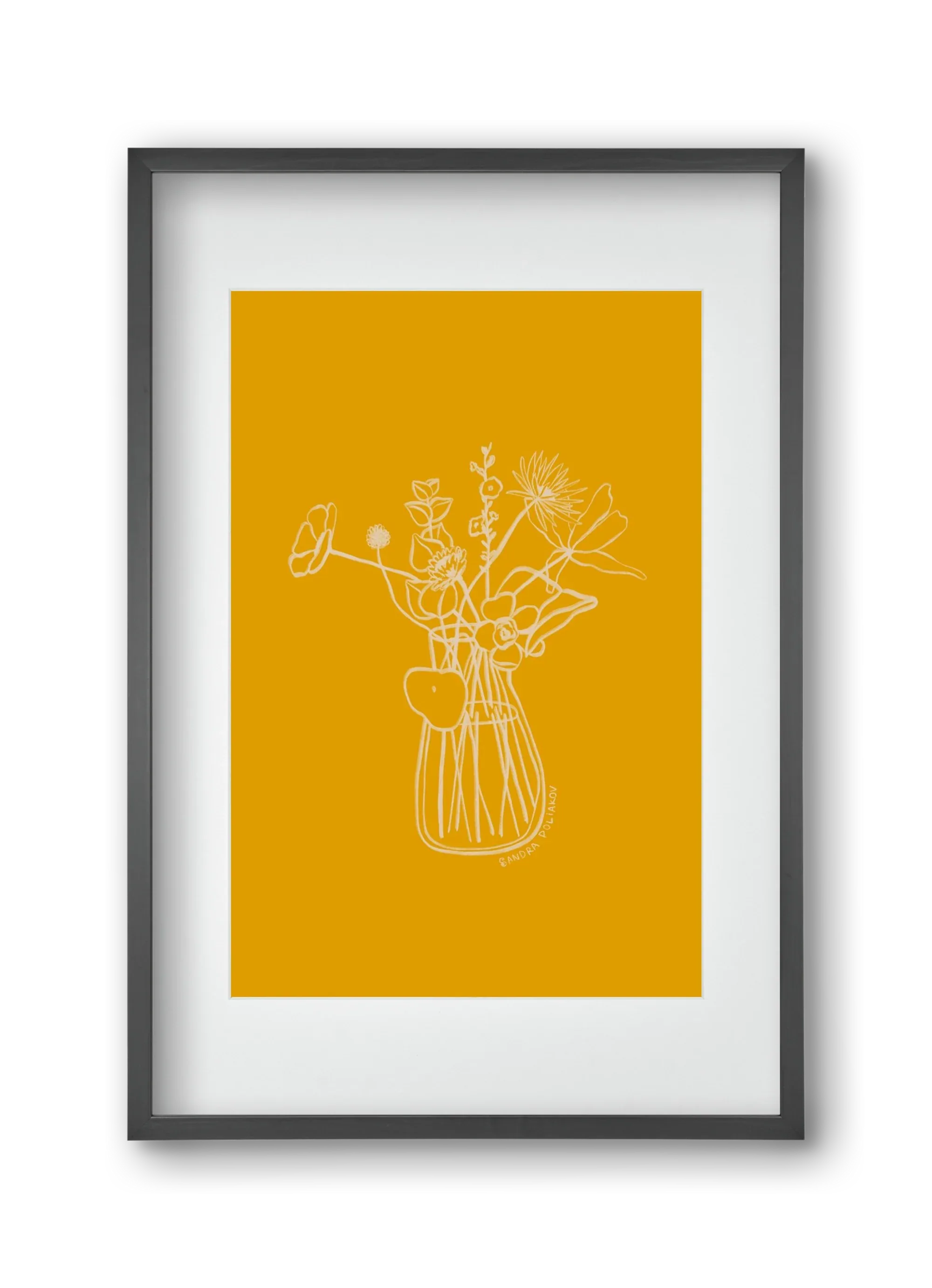 FLOWERS AND LEAVES IN YELLOW - artbridge