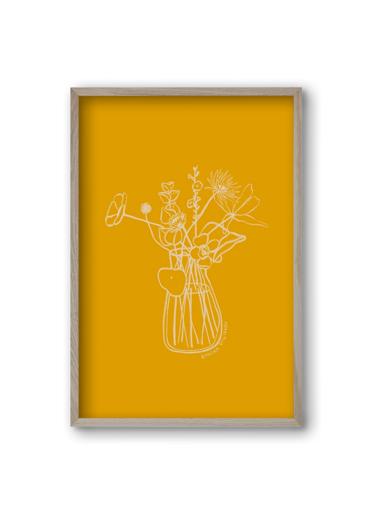 FLOWERS AND LEAVES IN YELLOW - artbridge