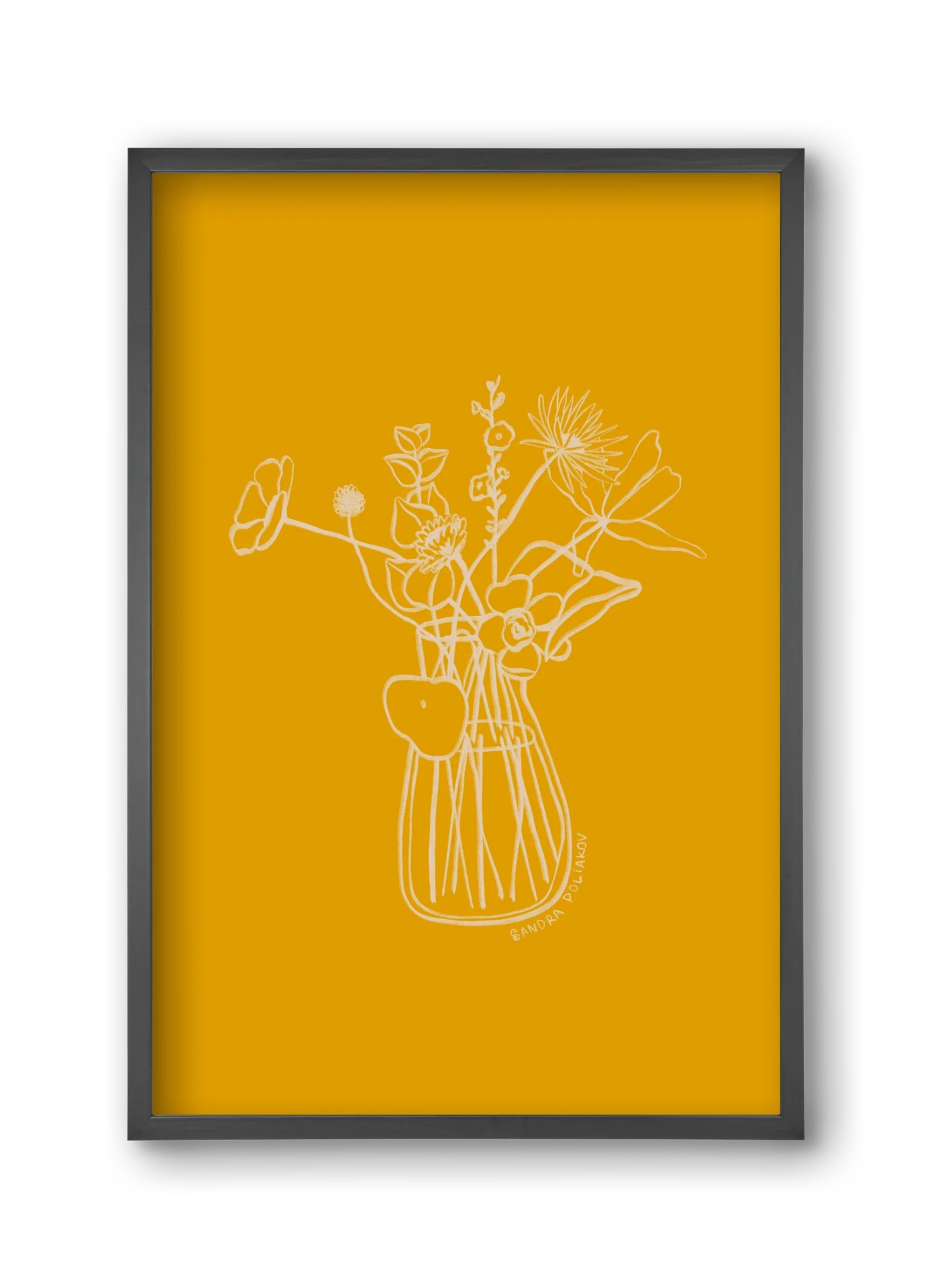 FLOWERS AND LEAVES IN YELLOW - artbridge