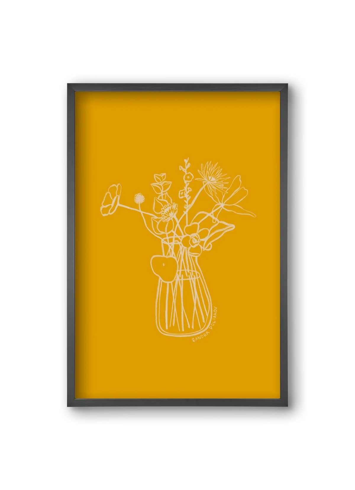 FLOWERS AND LEAVES IN YELLOW - artbridge