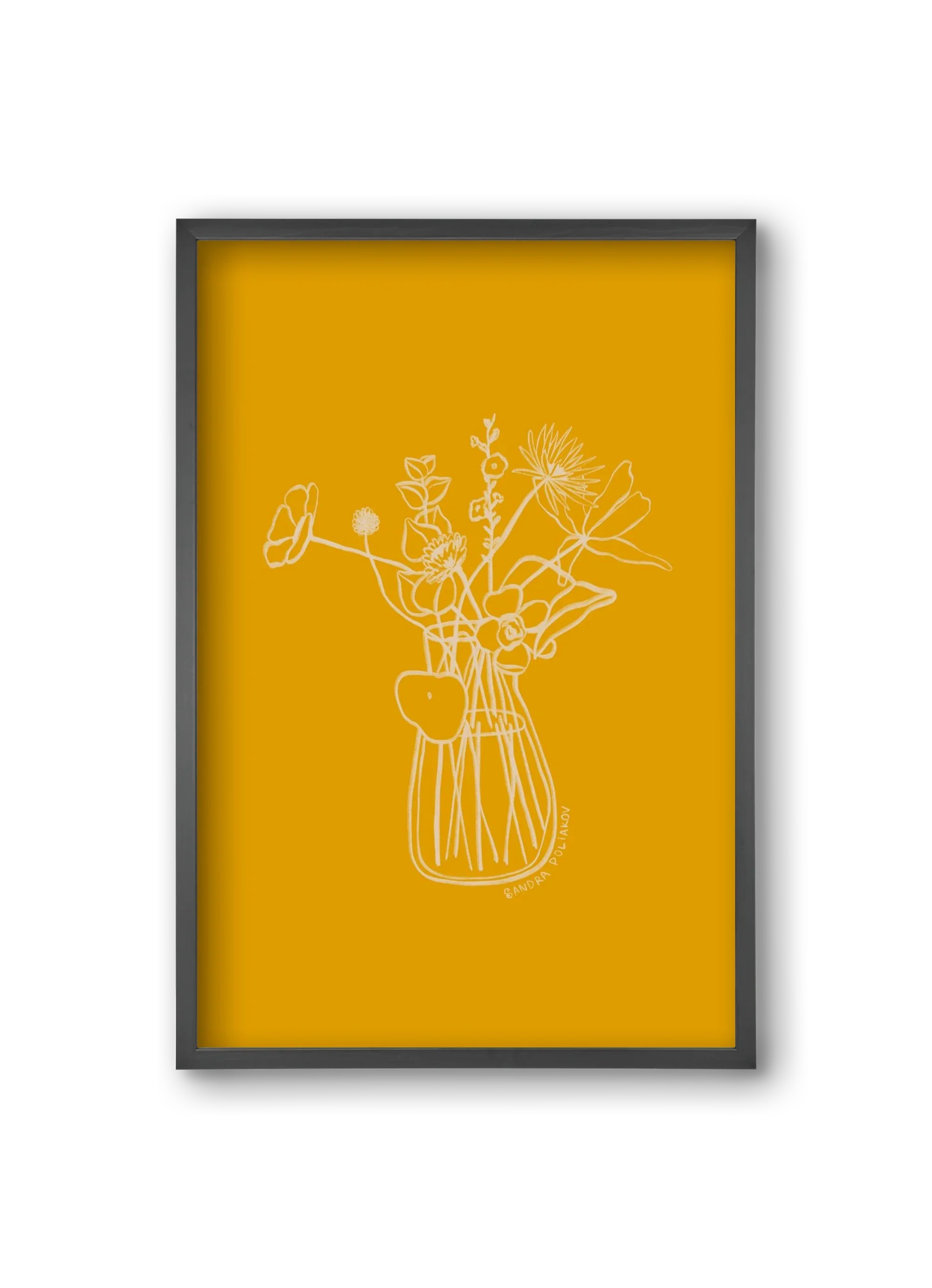 FLOWERS AND LEAVES IN YELLOW - artbridge