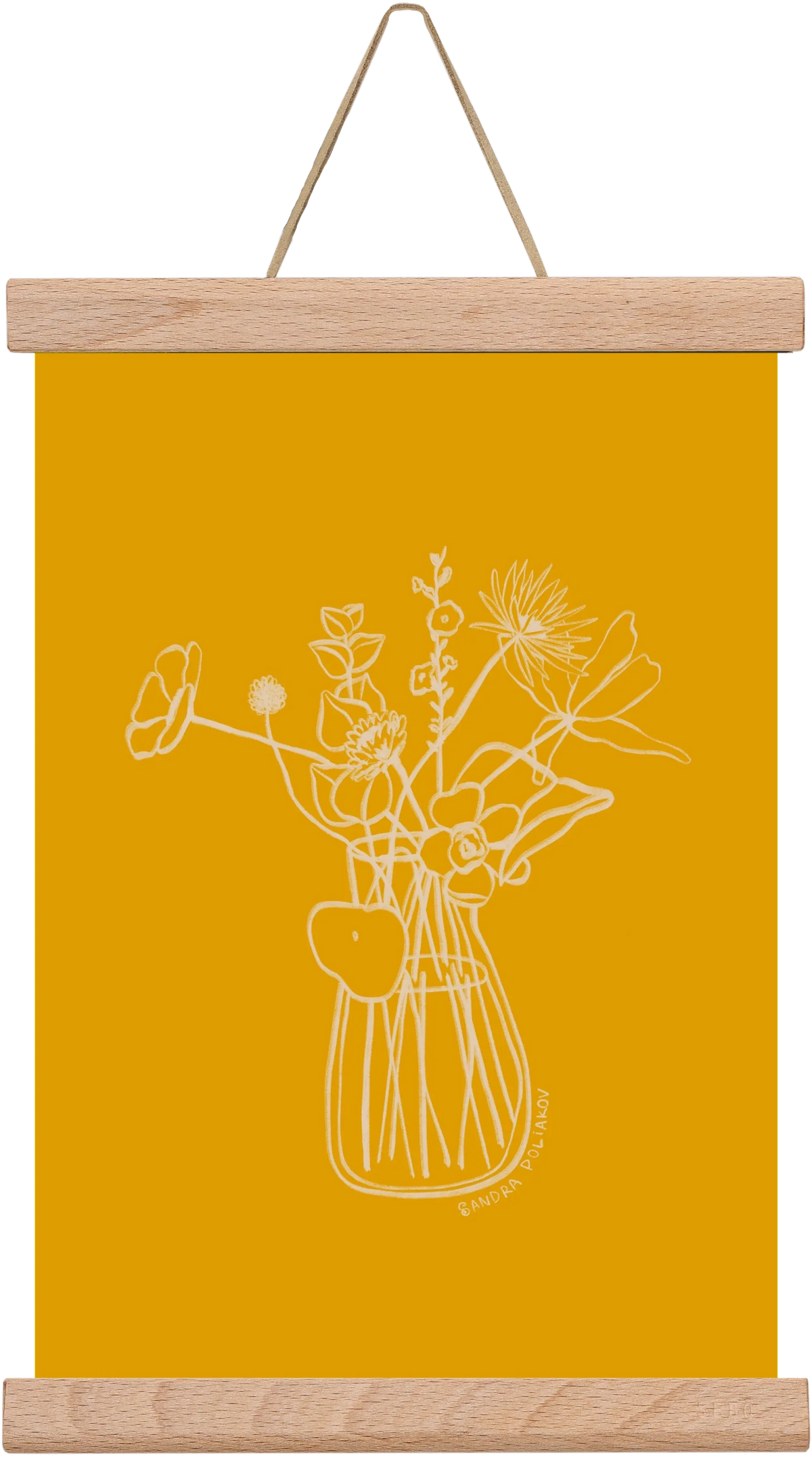 FLOWERS AND LEAVES IN YELLOW - artbridge