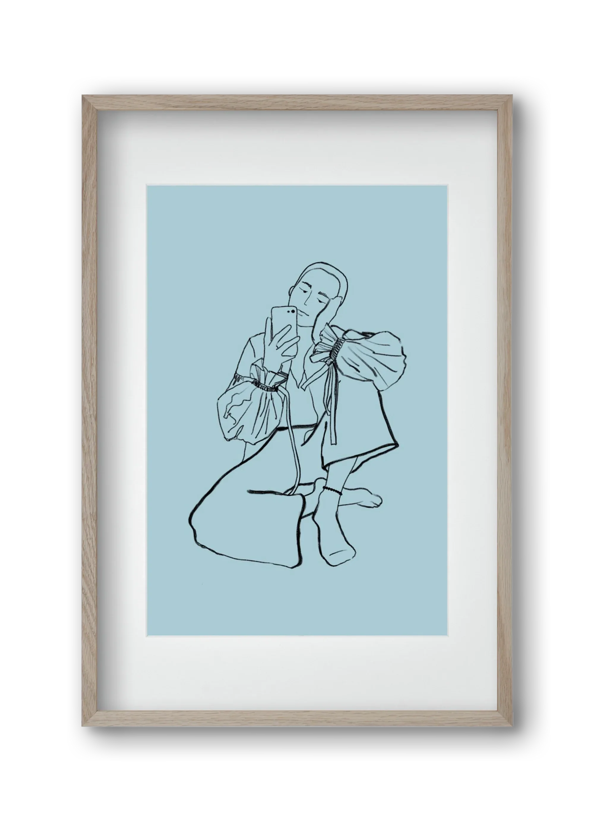 MIRROR SELFIE LIGHT BLUE - artbridge