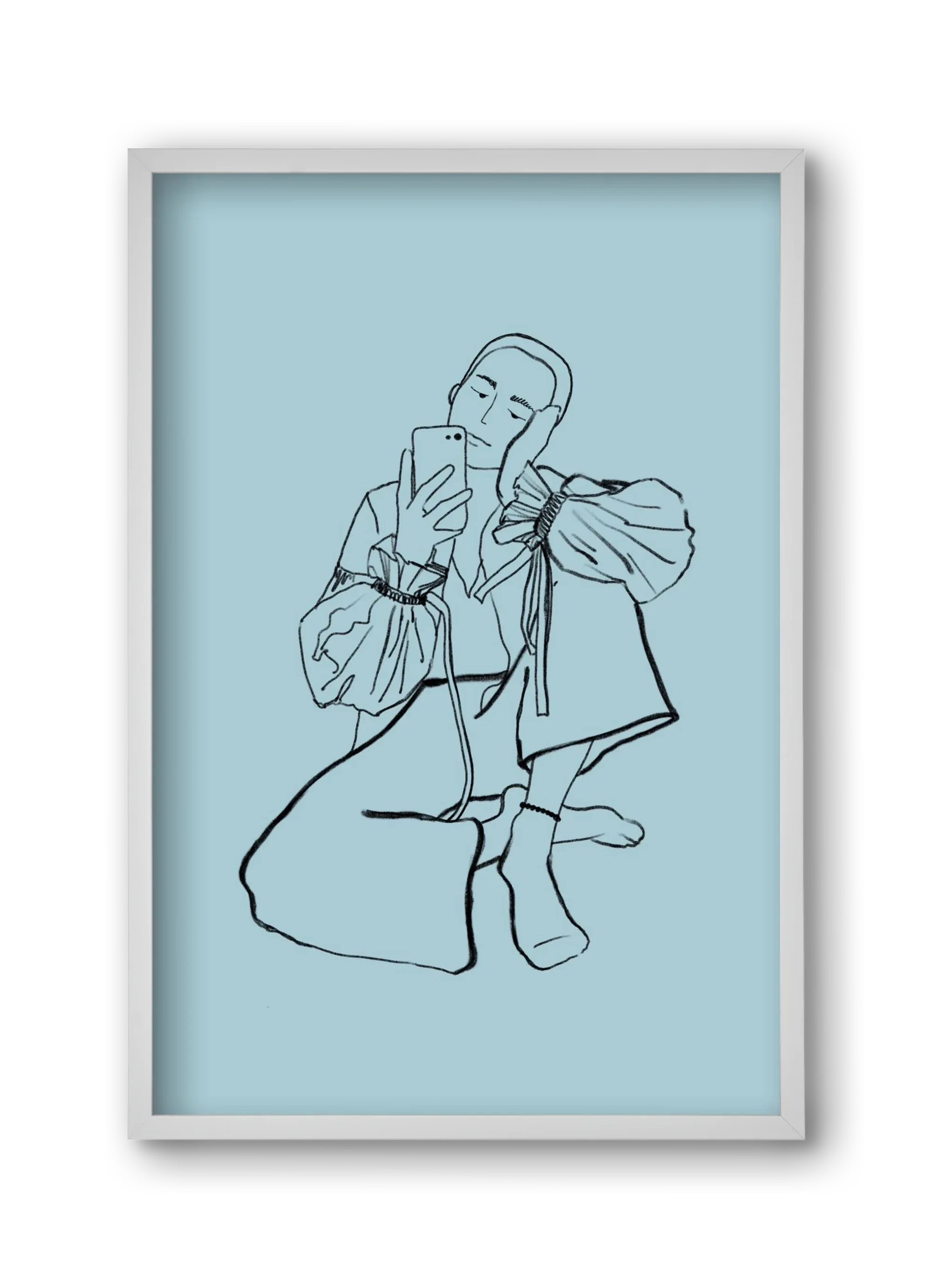 MIRROR SELFIE LIGHT BLUE - artbridge