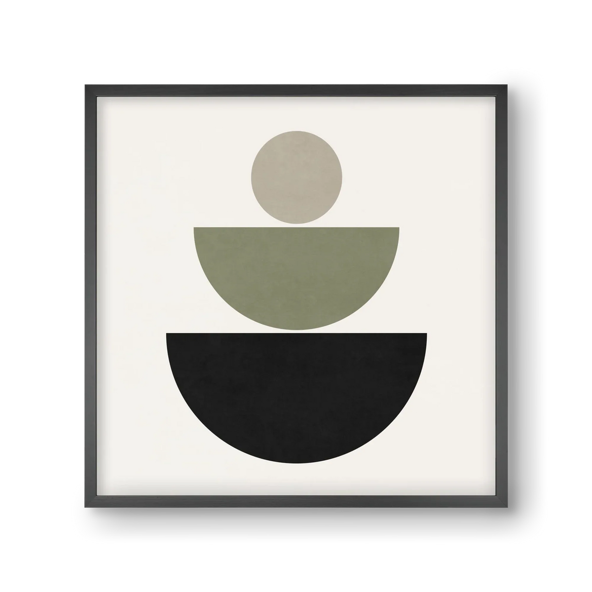 GEOMETRIC SHAPES - GREEN AND BLACK - artbridge