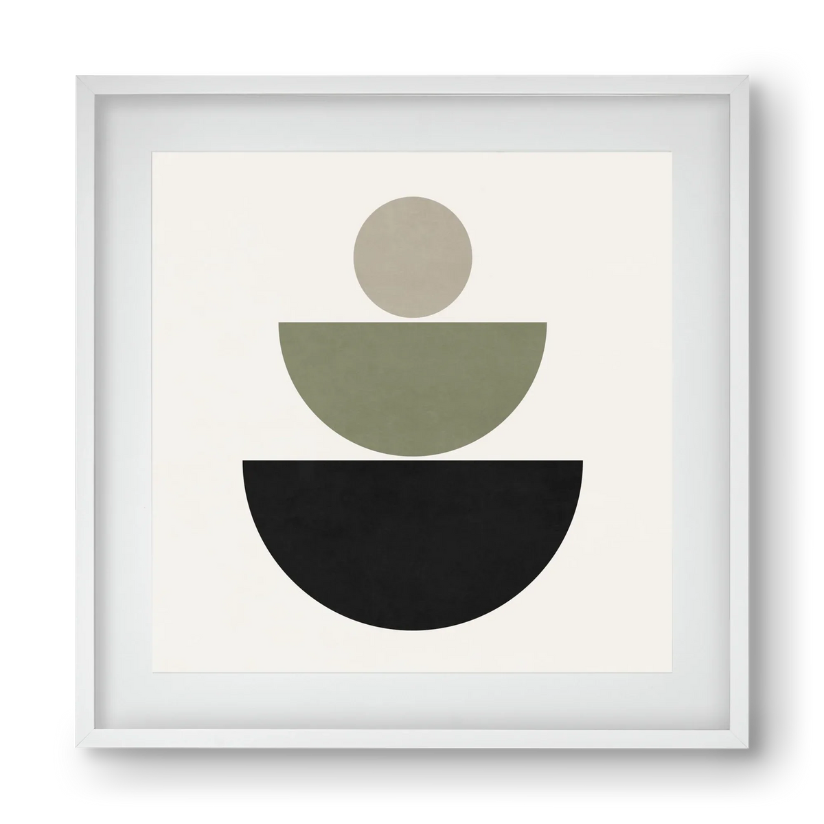 GEOMETRIC SHAPES - GREEN AND BLACK - artbridge