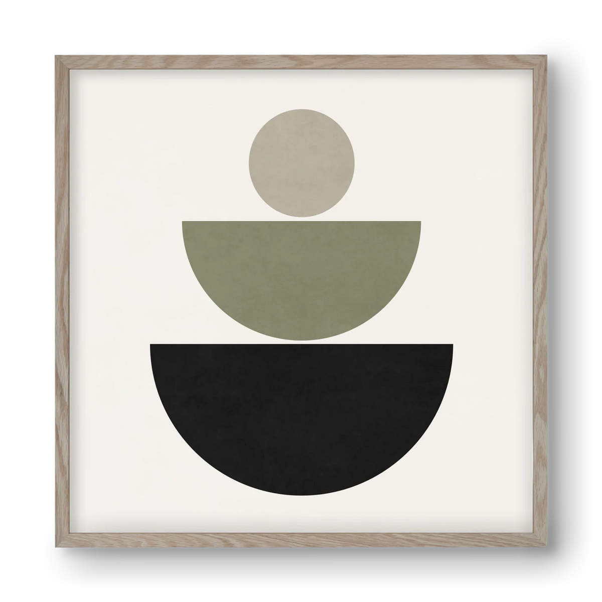 GEOMETRIC SHAPES - GREEN AND BLACK - artbridge