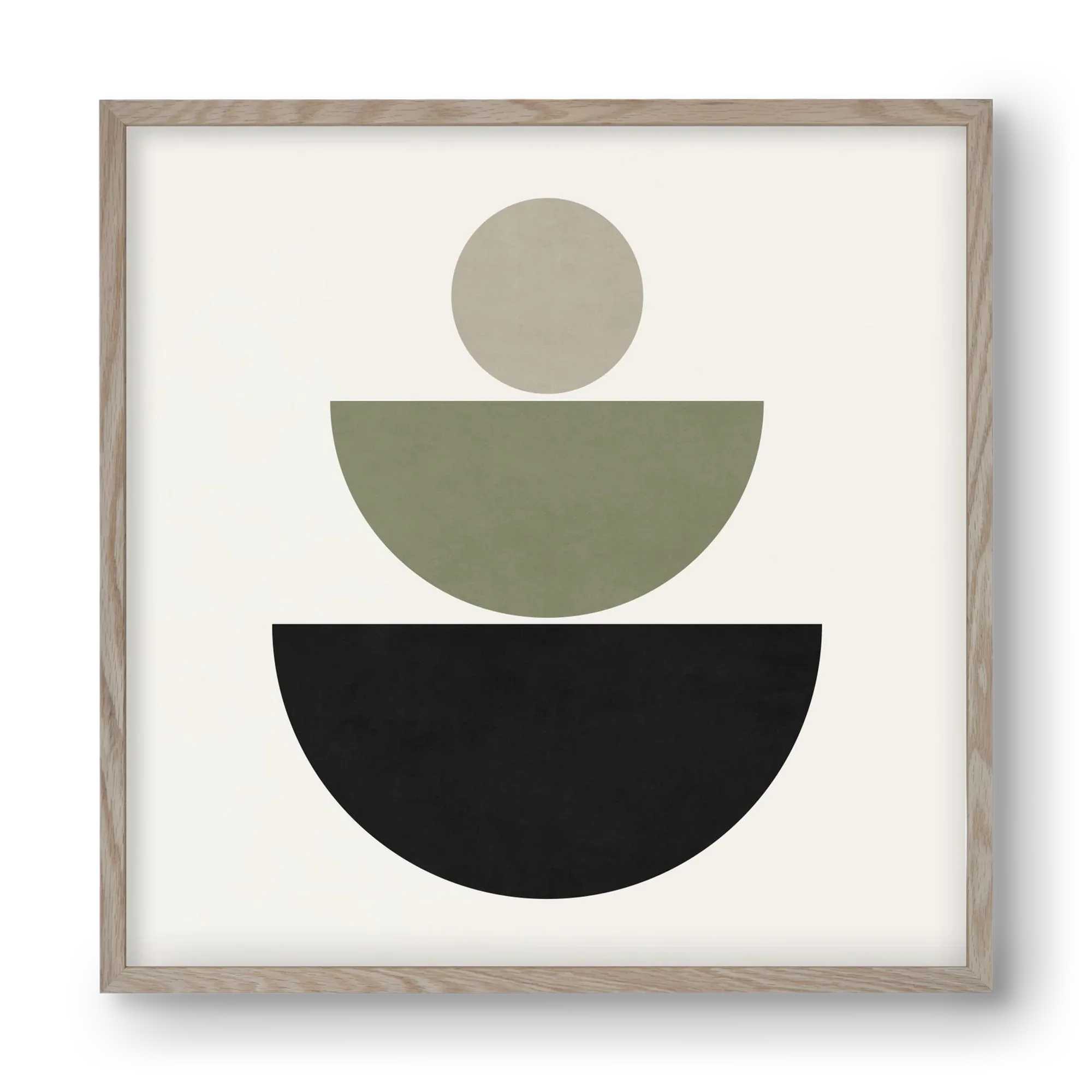 GEOMETRIC SHAPES - GREEN AND BLACK - artbridge