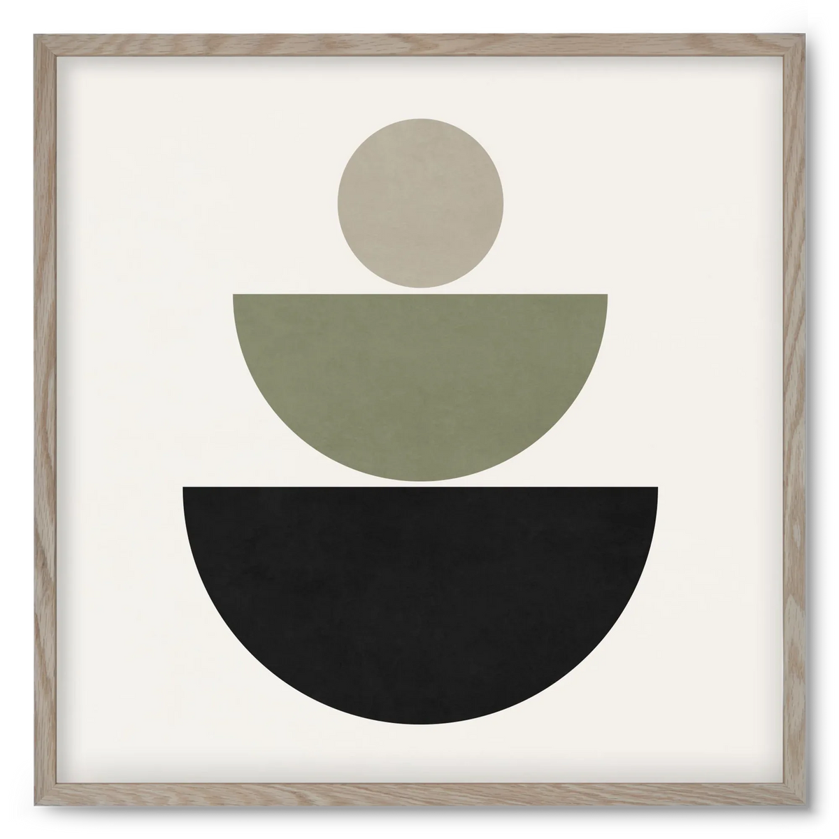 GEOMETRIC SHAPES - GREEN AND BLACK - artbridge