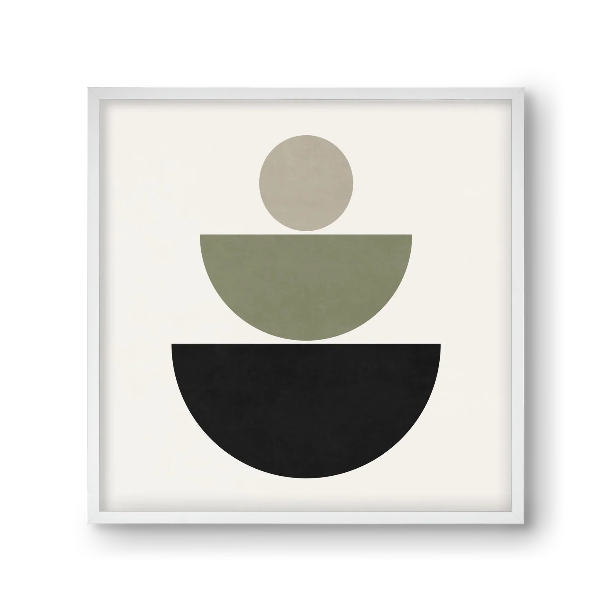 GEOMETRIC SHAPES - GREEN AND BLACK - artbridge