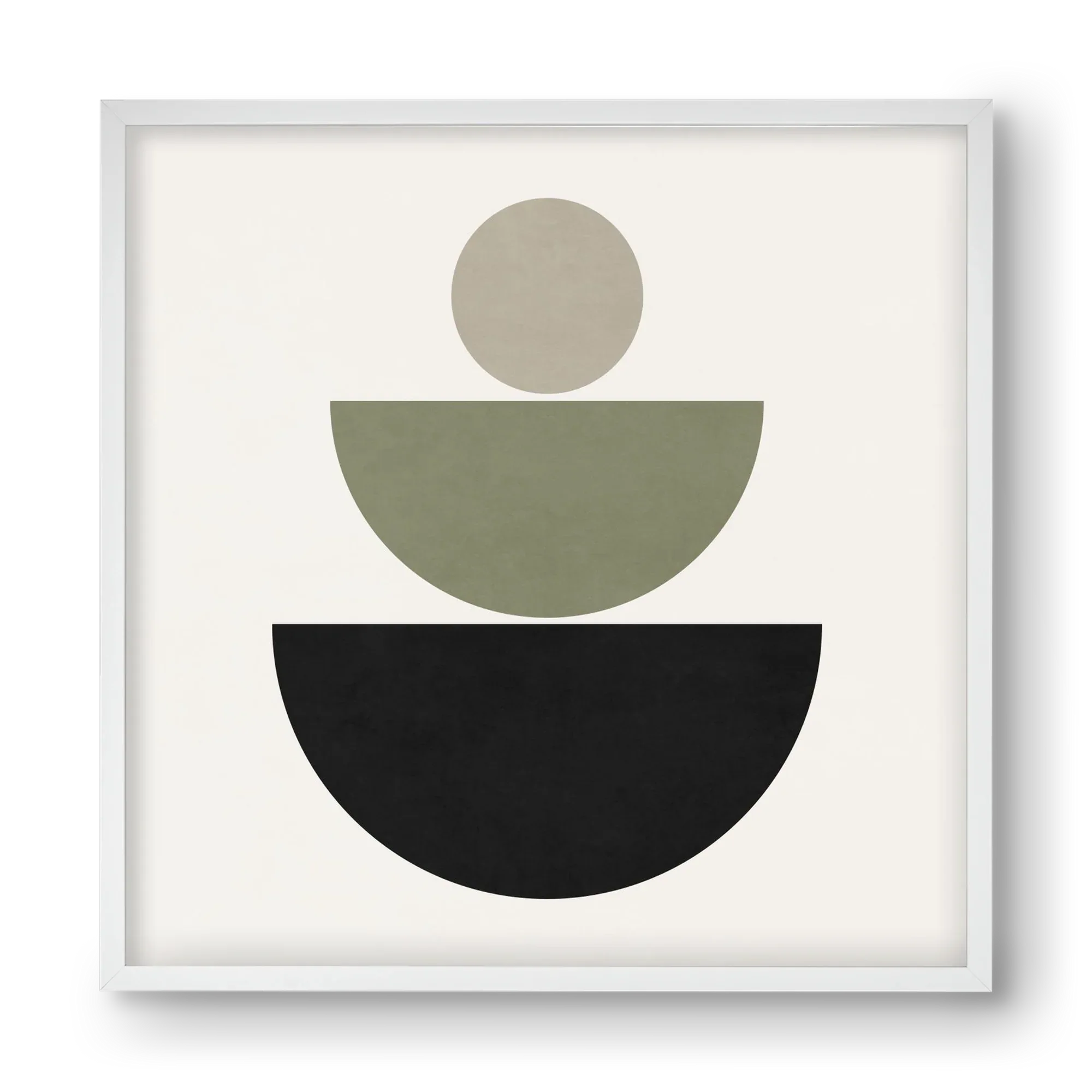 GEOMETRIC SHAPES - GREEN AND BLACK - artbridge