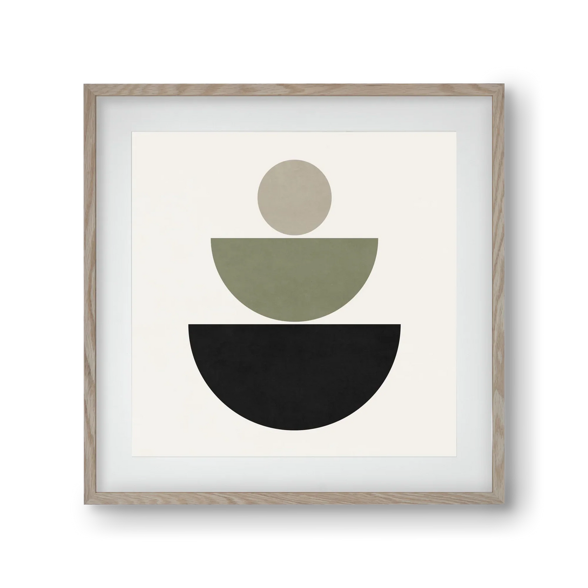 GEOMETRIC SHAPES - GREEN AND BLACK - artbridge