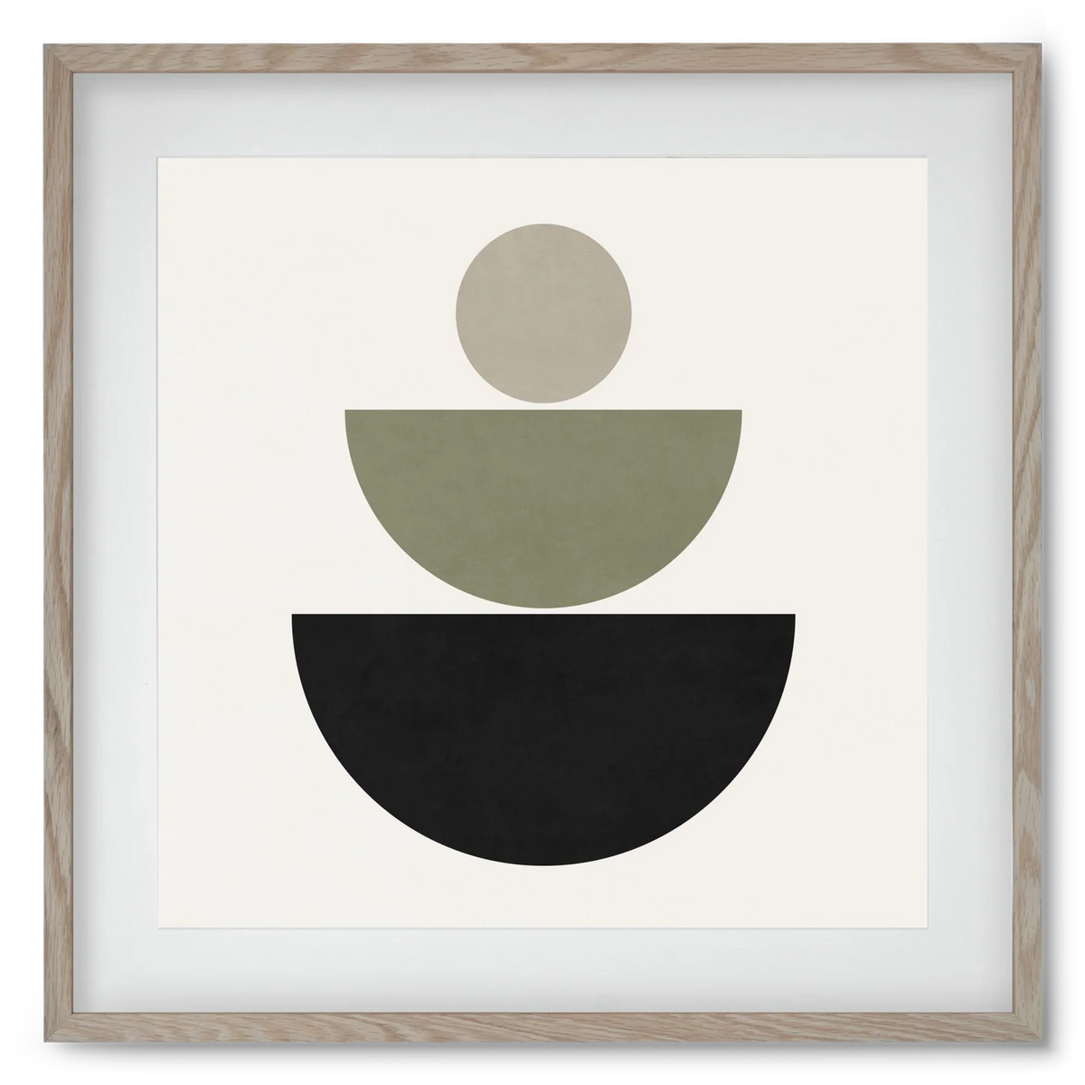 GEOMETRIC SHAPES - GREEN AND BLACK - artbridge