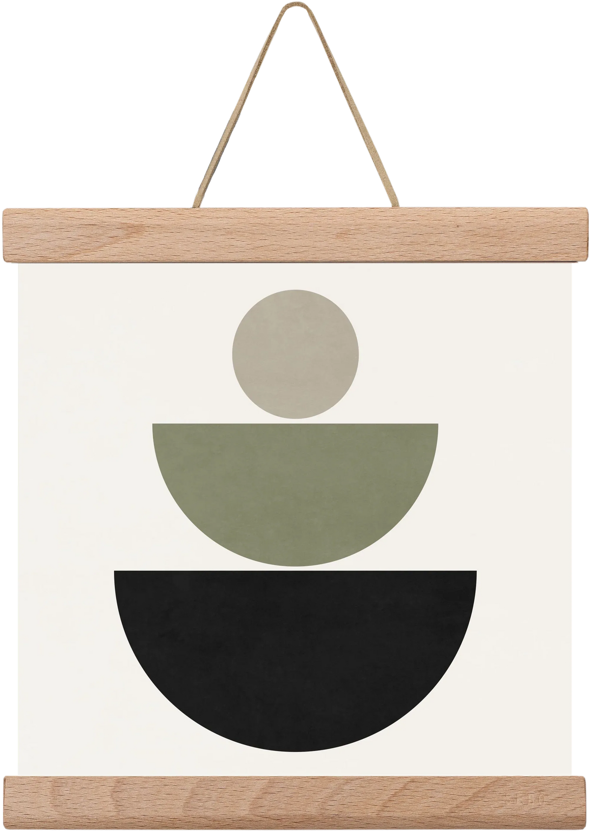 GEOMETRIC SHAPES - GREEN AND BLACK - artbridge