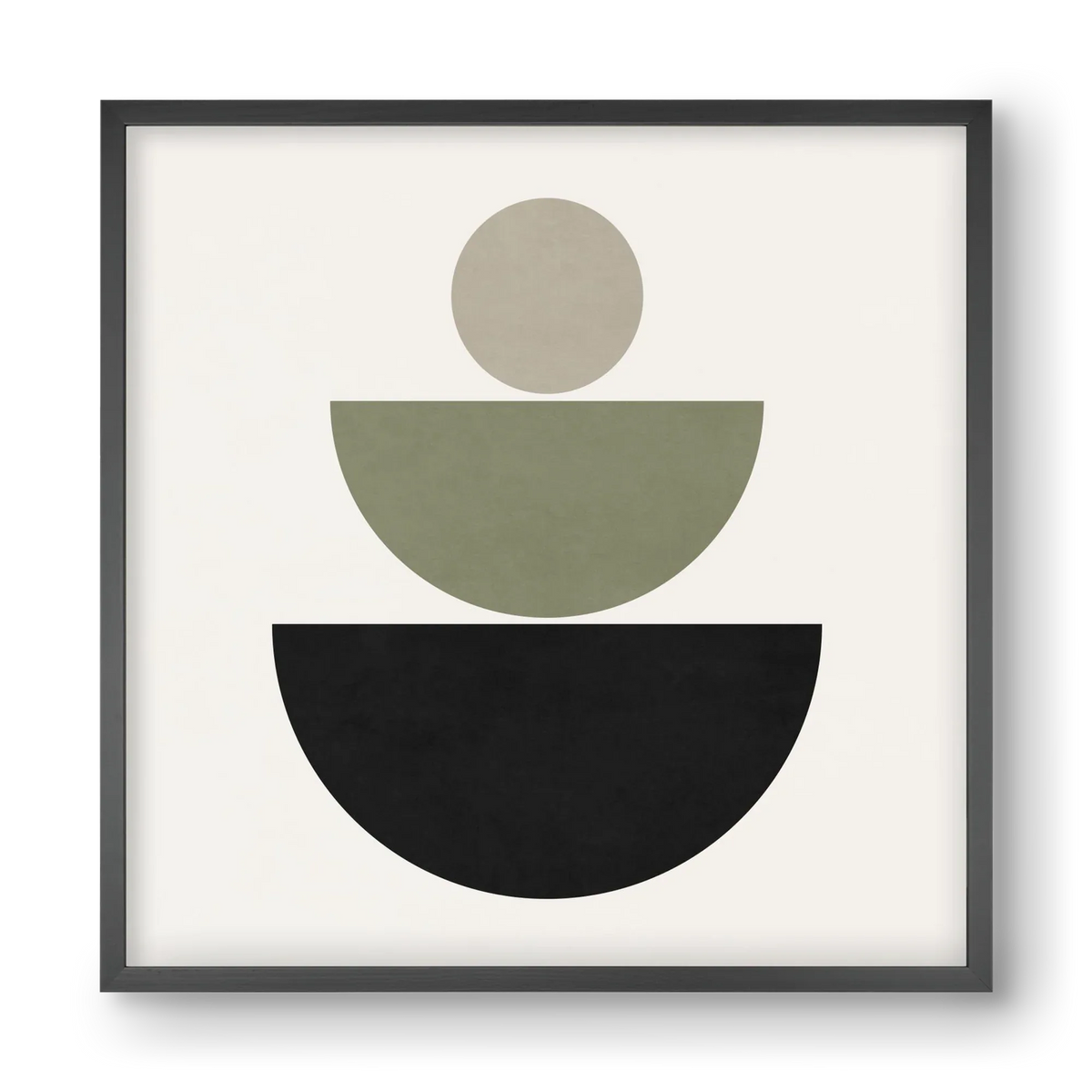 GEOMETRIC SHAPES - GREEN AND BLACK - artbridge