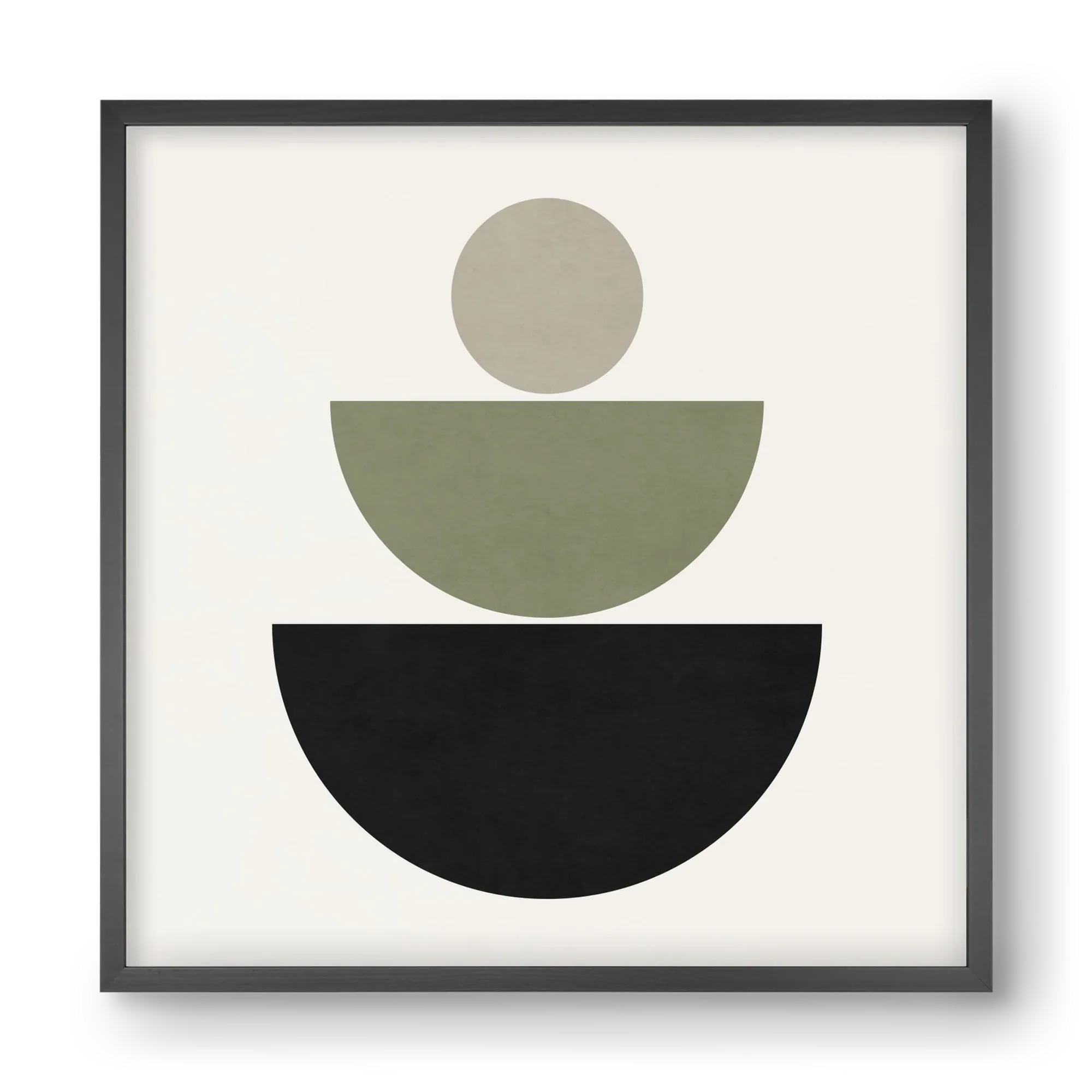 GEOMETRIC SHAPES - GREEN AND BLACK - artbridge