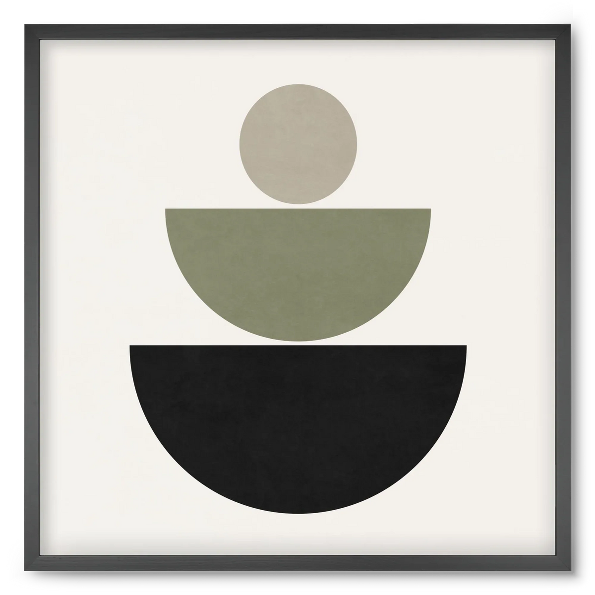 GEOMETRIC SHAPES - GREEN AND BLACK - artbridge