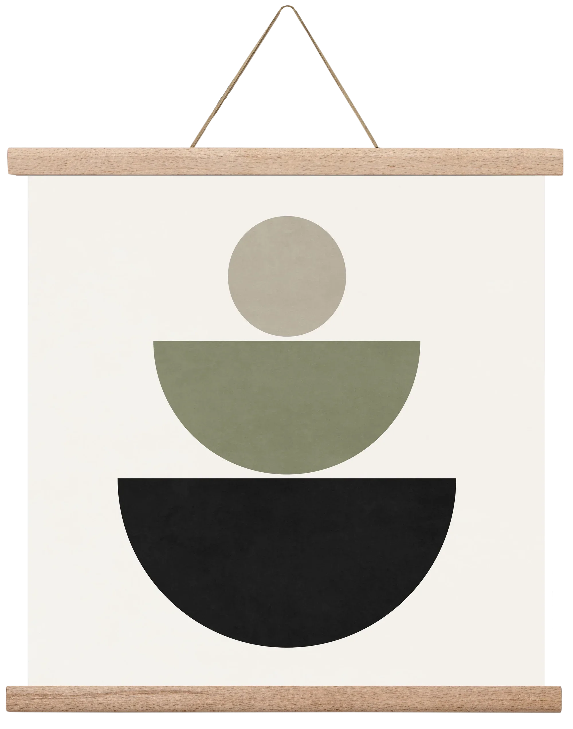 GEOMETRIC SHAPES - GREEN AND BLACK - artbridge