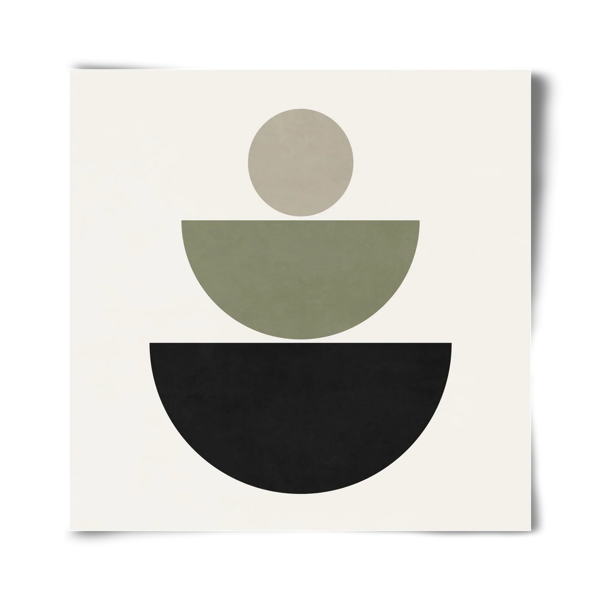 GEOMETRIC SHAPES - GREEN AND BLACK - artbridge