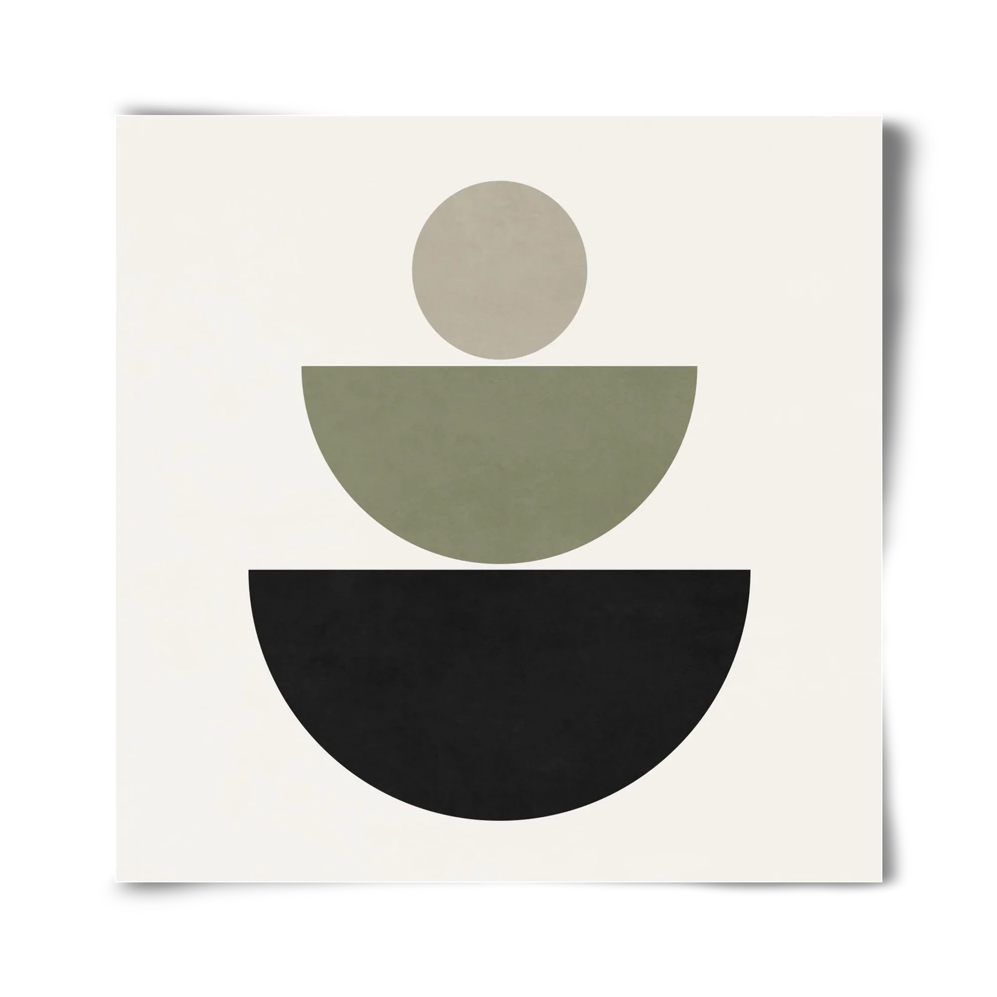 GEOMETRIC SHAPES - GREEN AND BLACK - artbridge