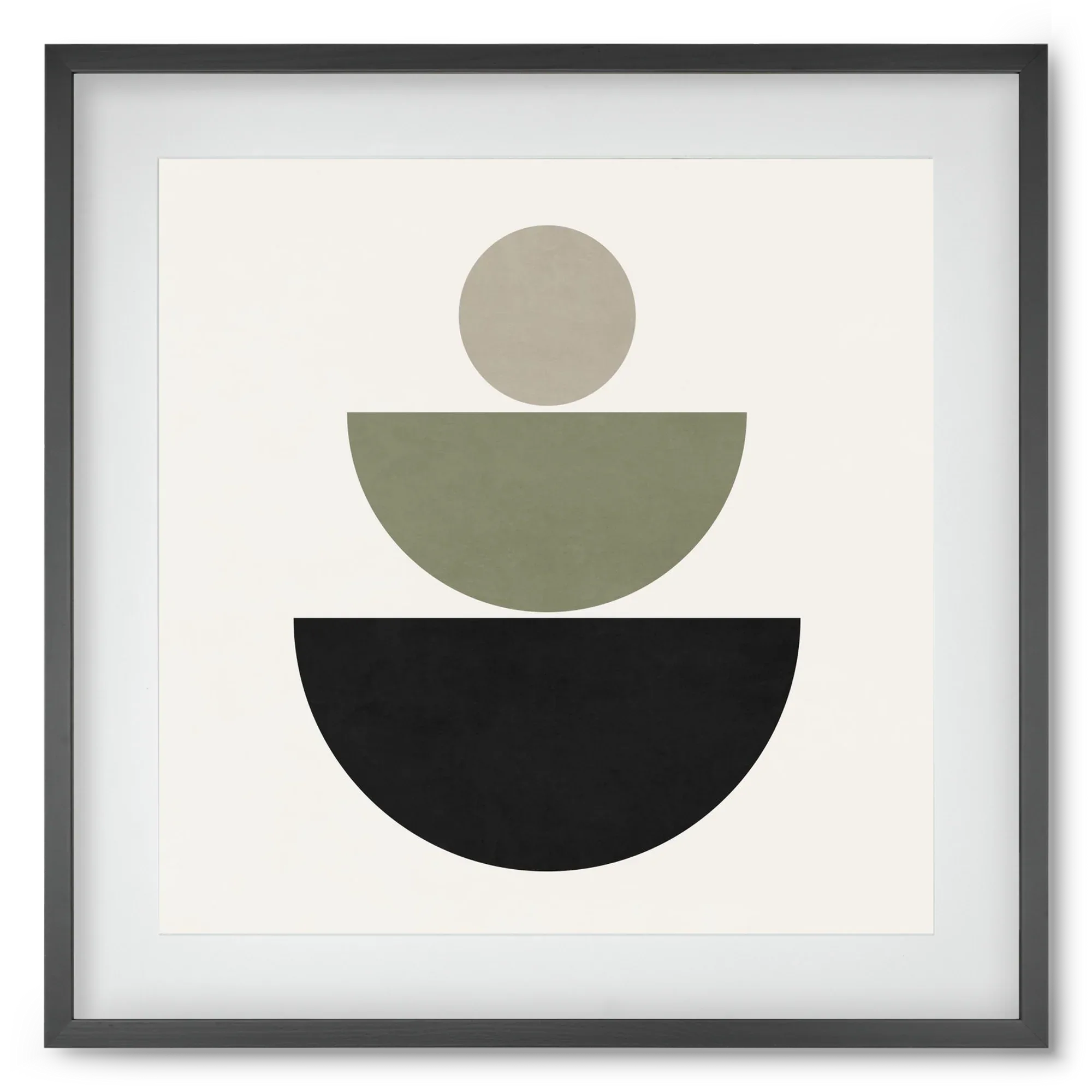 GEOMETRIC SHAPES - GREEN AND BLACK - artbridge