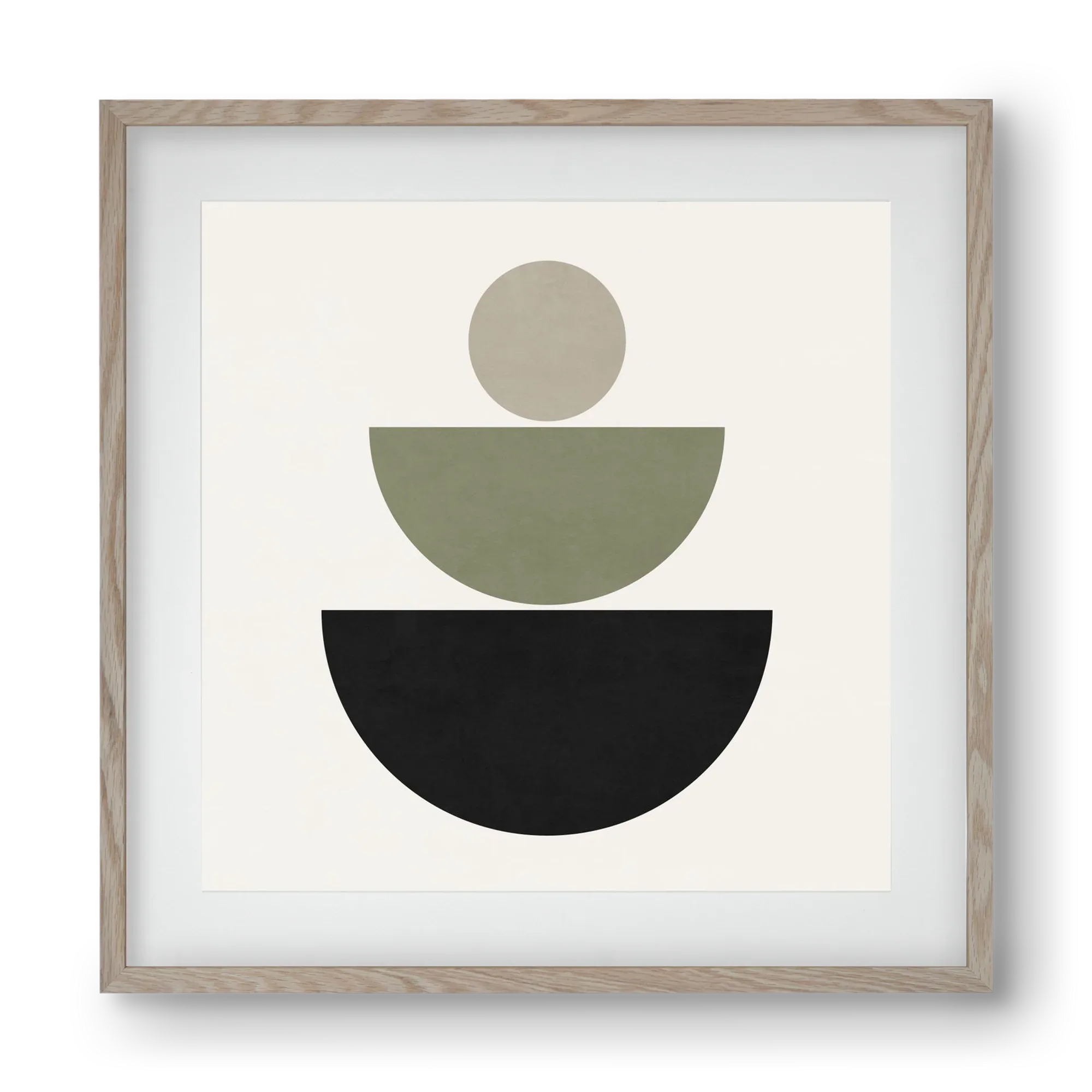GEOMETRIC SHAPES - GREEN AND BLACK - artbridge
