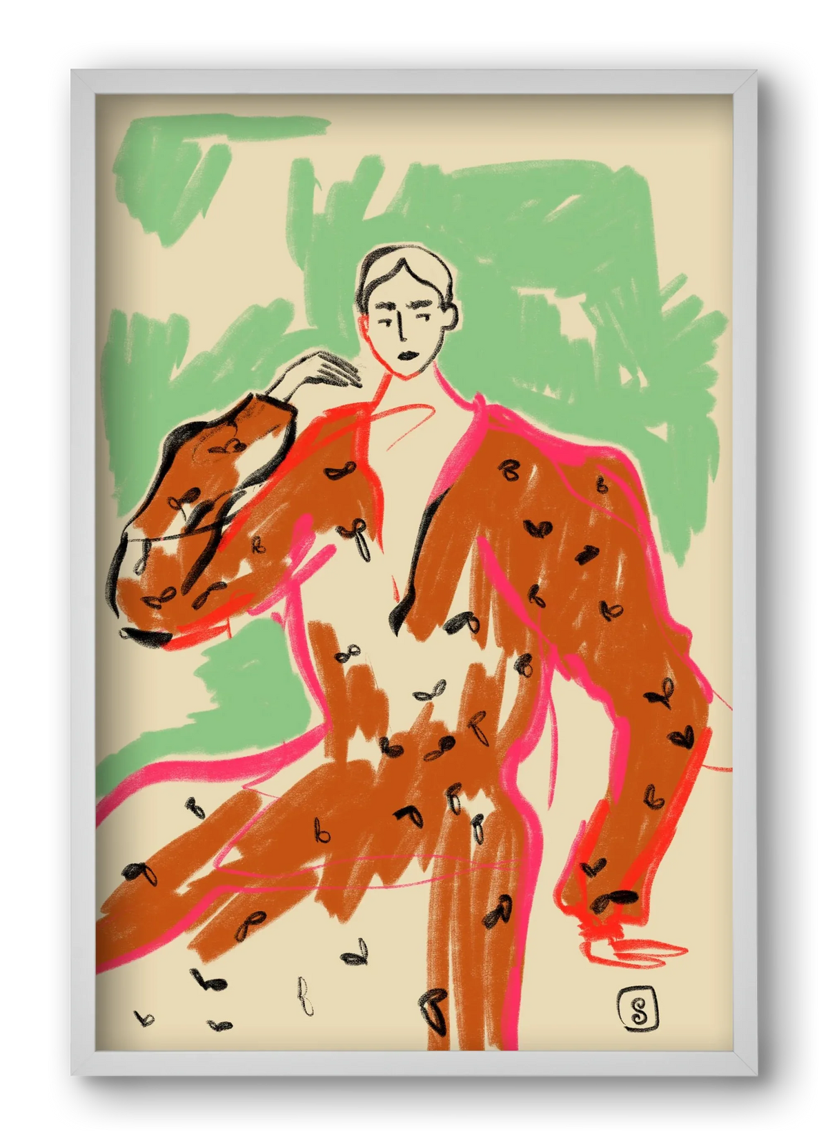 WOMAN IN A TERRACOTTA DRESS - artbridge