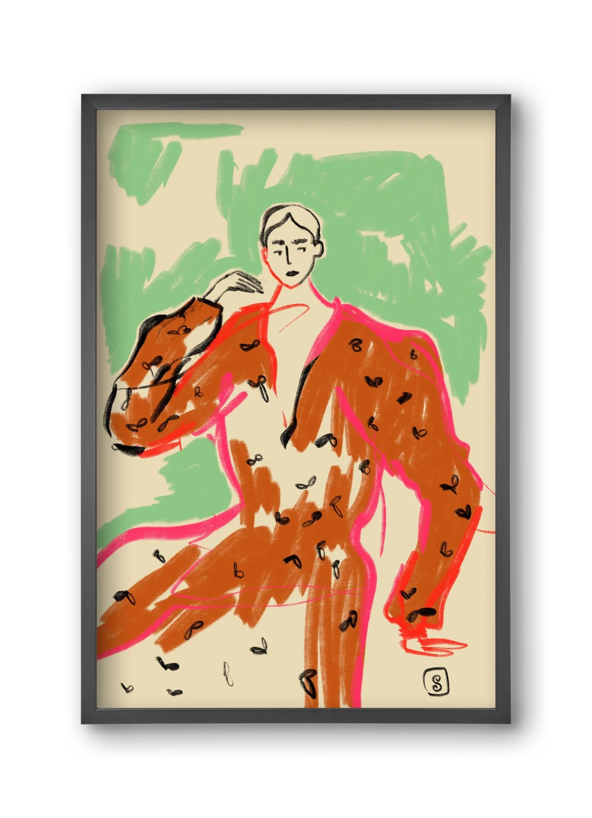 WOMAN IN A TERRACOTTA DRESS - artbridge