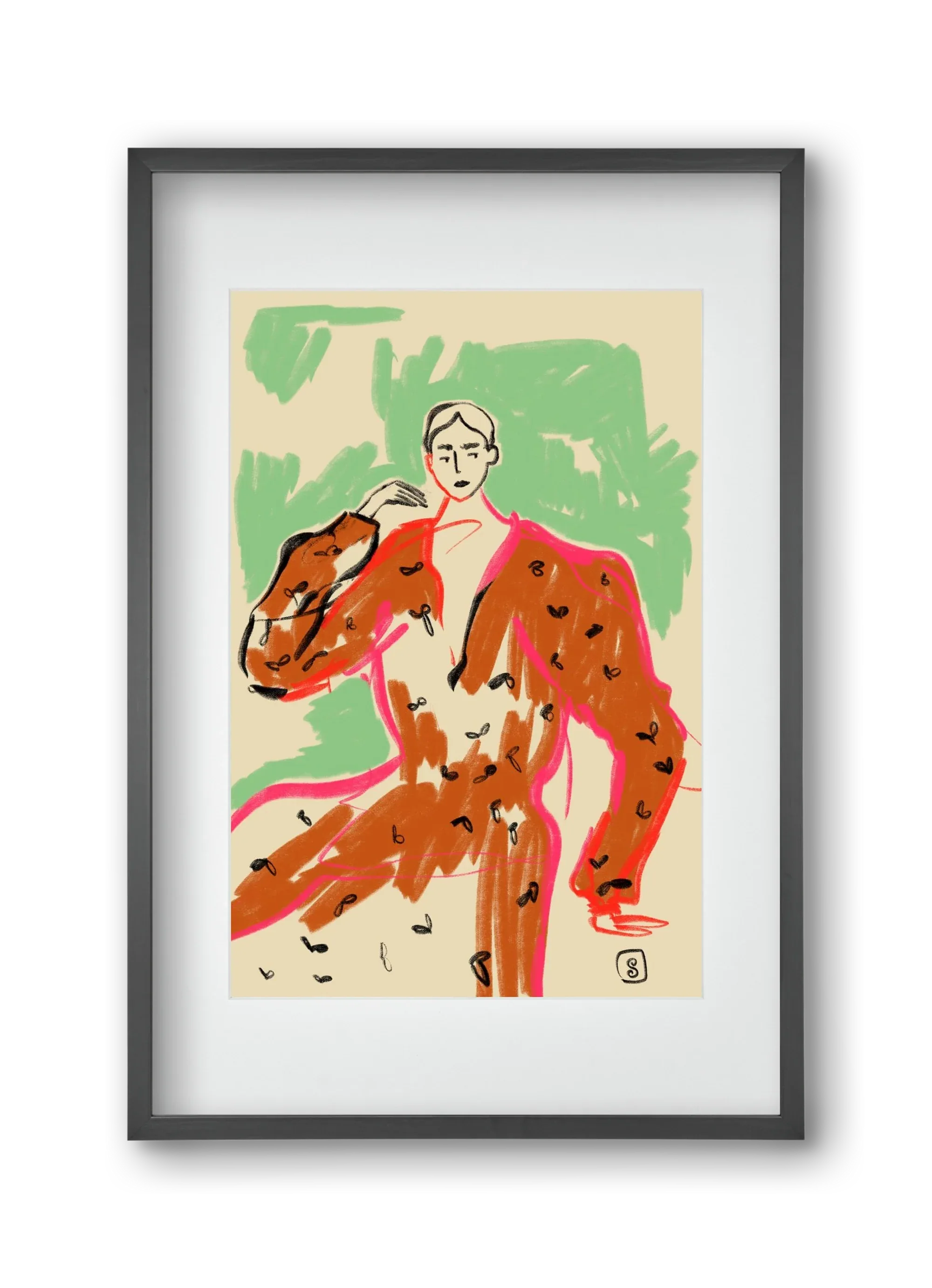 WOMAN IN A TERRACOTTA DRESS - artbridge