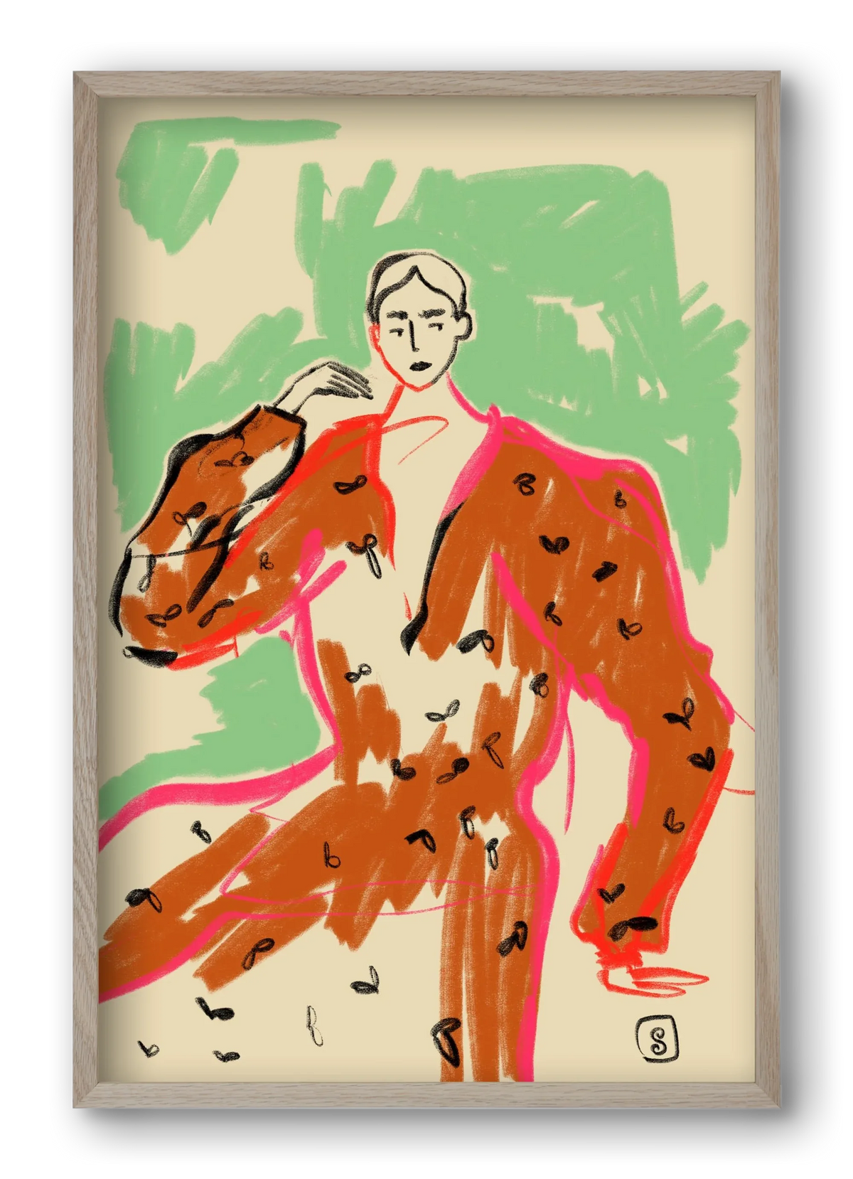 WOMAN IN A TERRACOTTA DRESS - artbridge