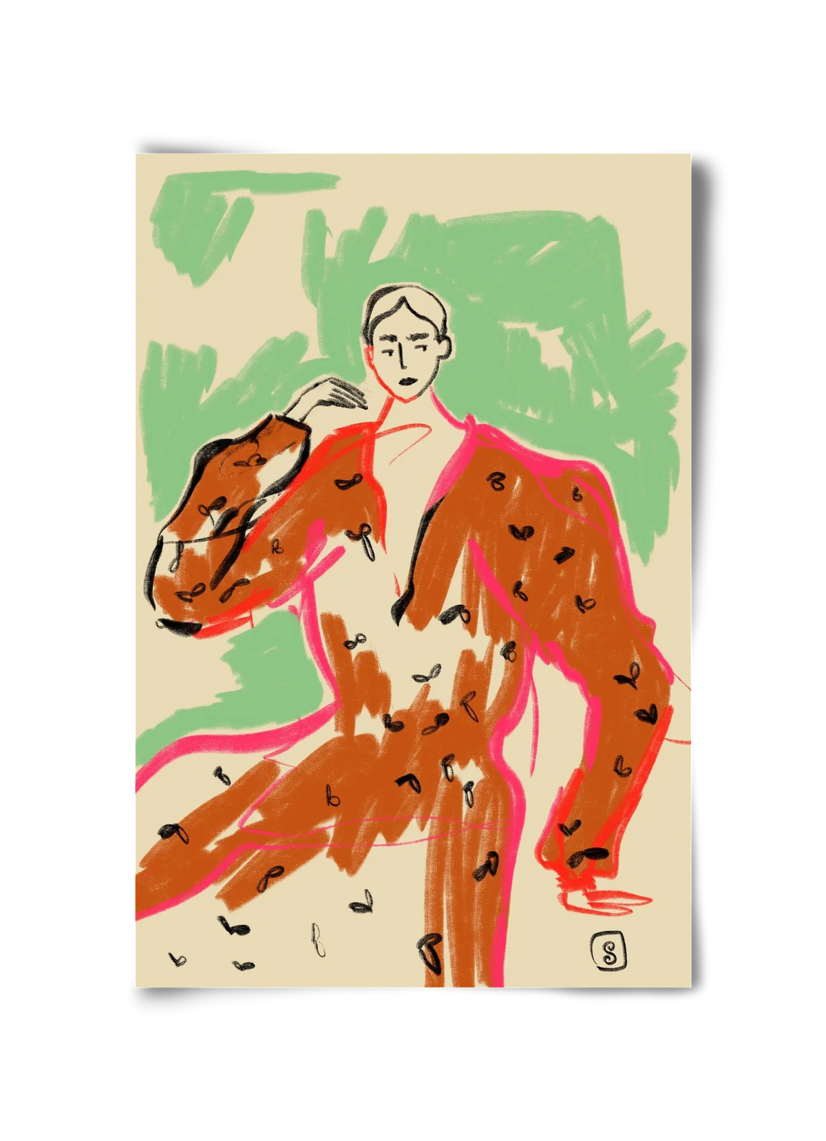 WOMAN IN A TERRACOTTA DRESS - artbridge