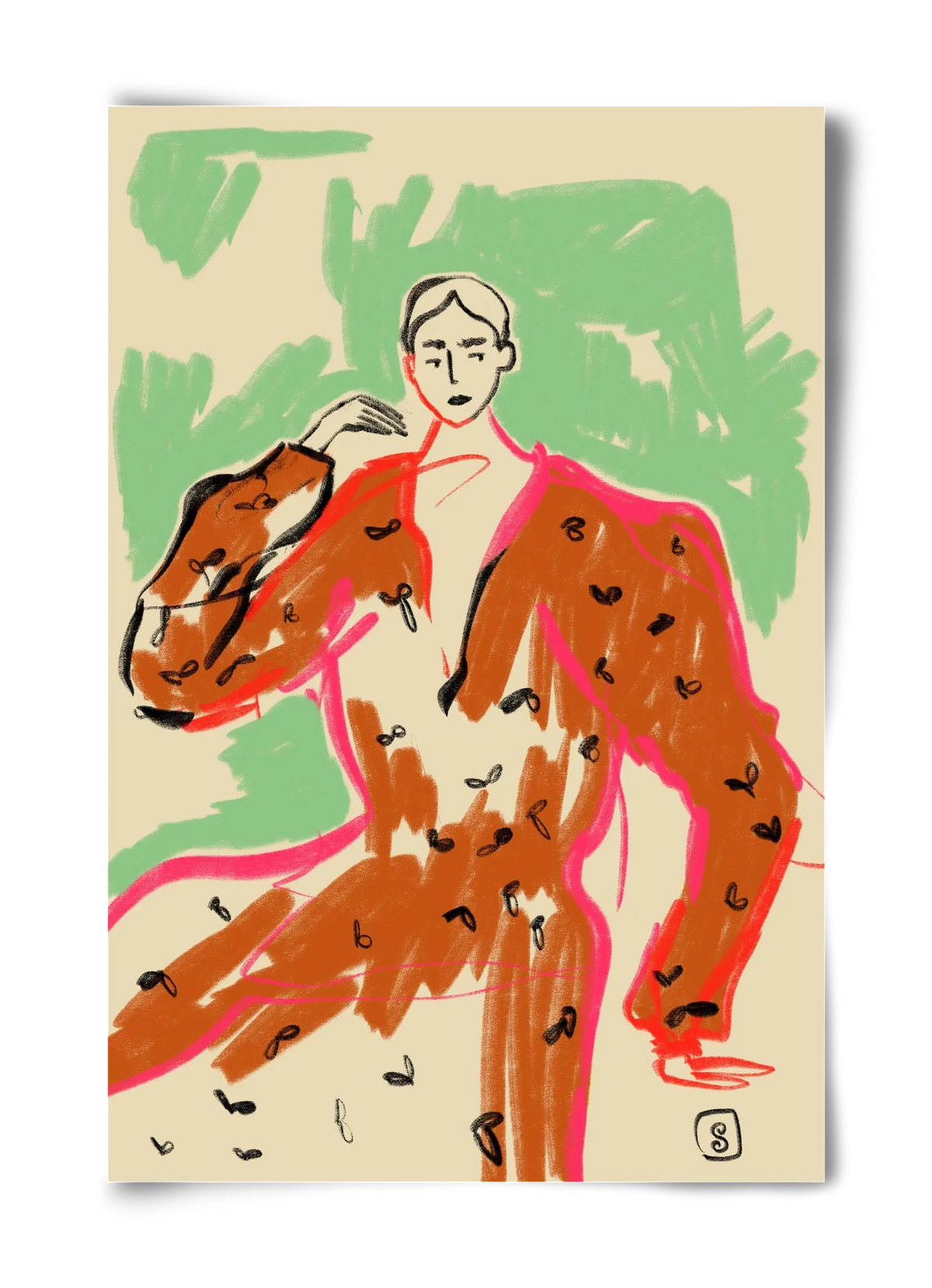 WOMAN IN A TERRACOTTA DRESS - artbridge