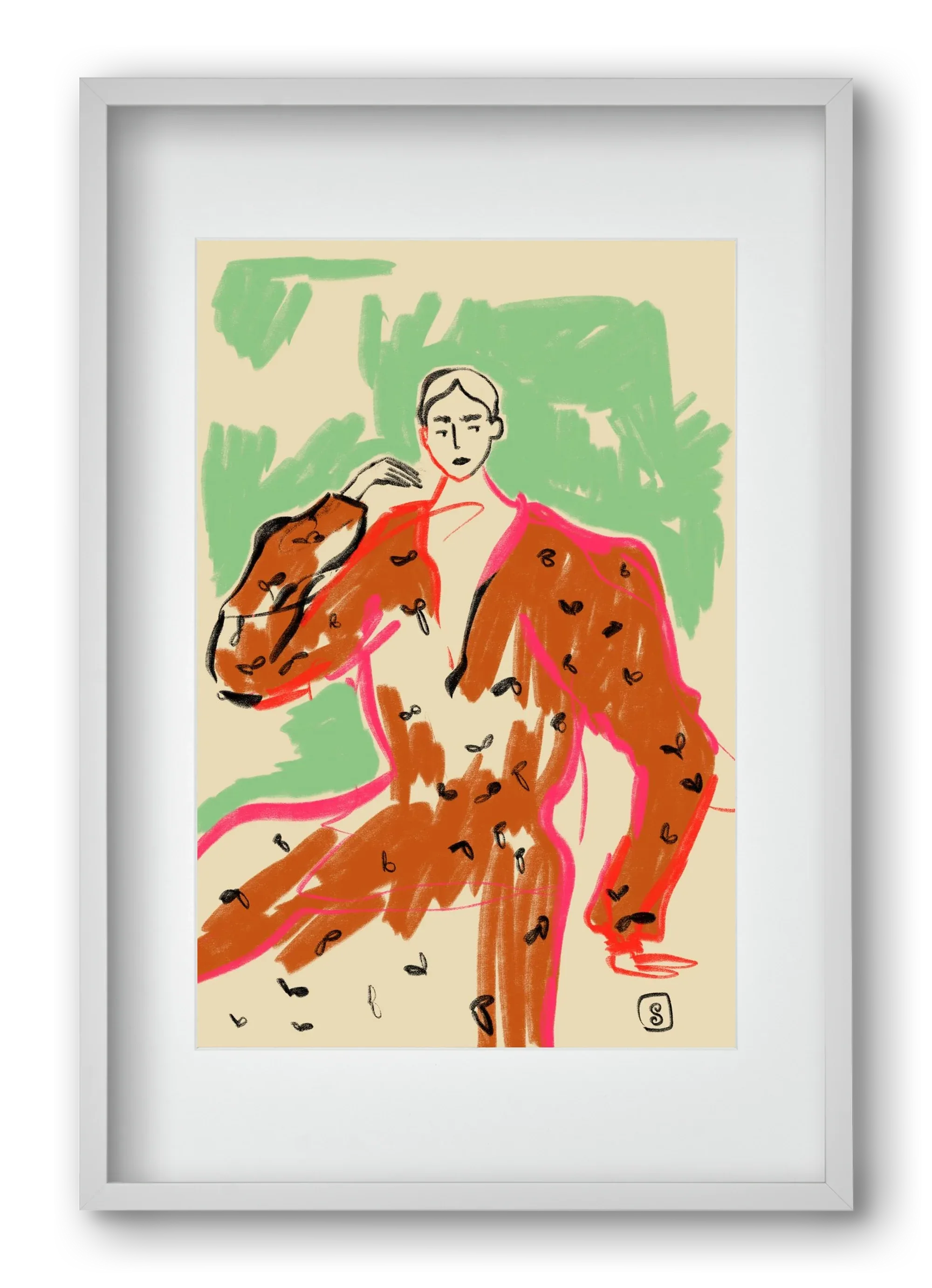 WOMAN IN A TERRACOTTA DRESS - artbridge