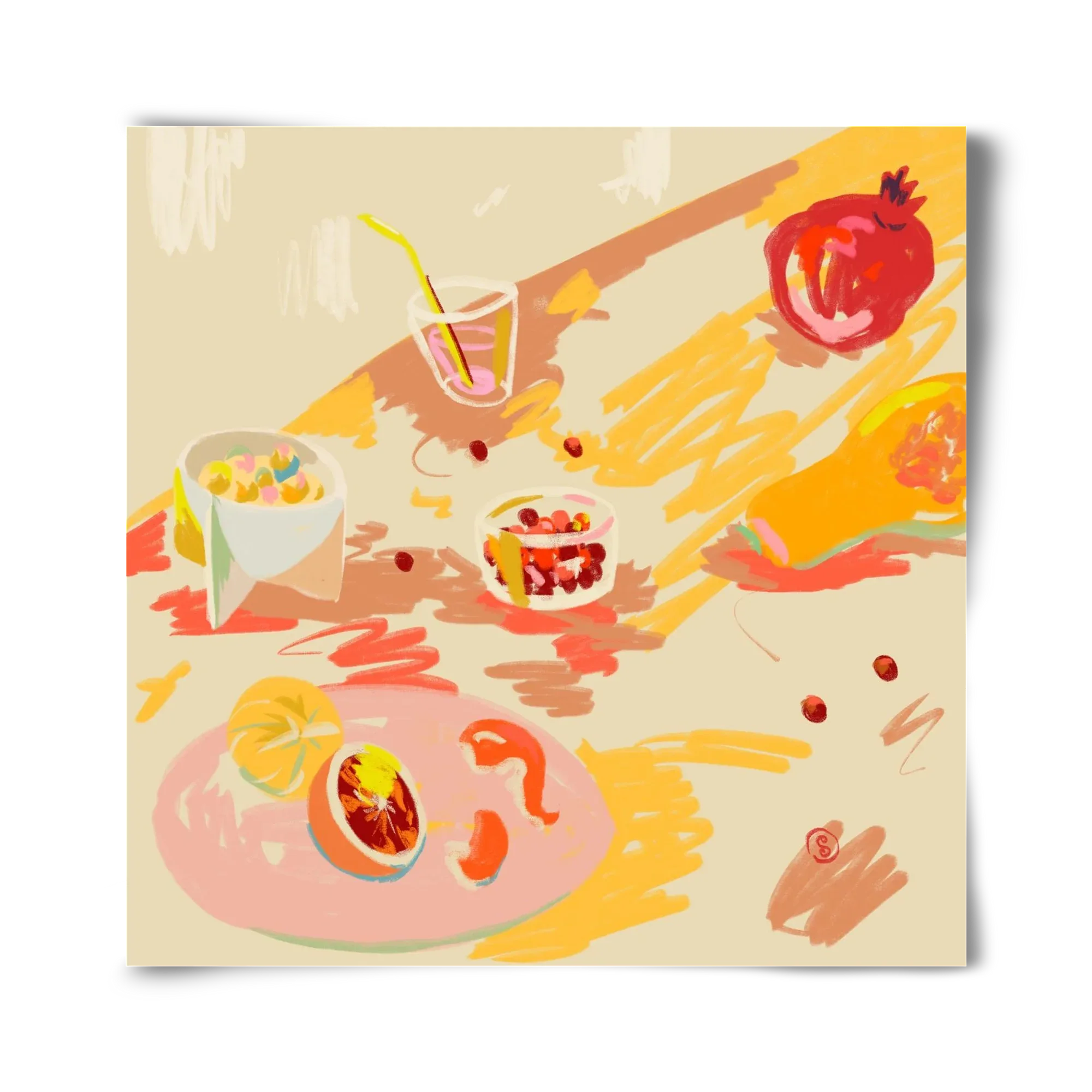 ORANGE AND PINK FRUIT - artbridge