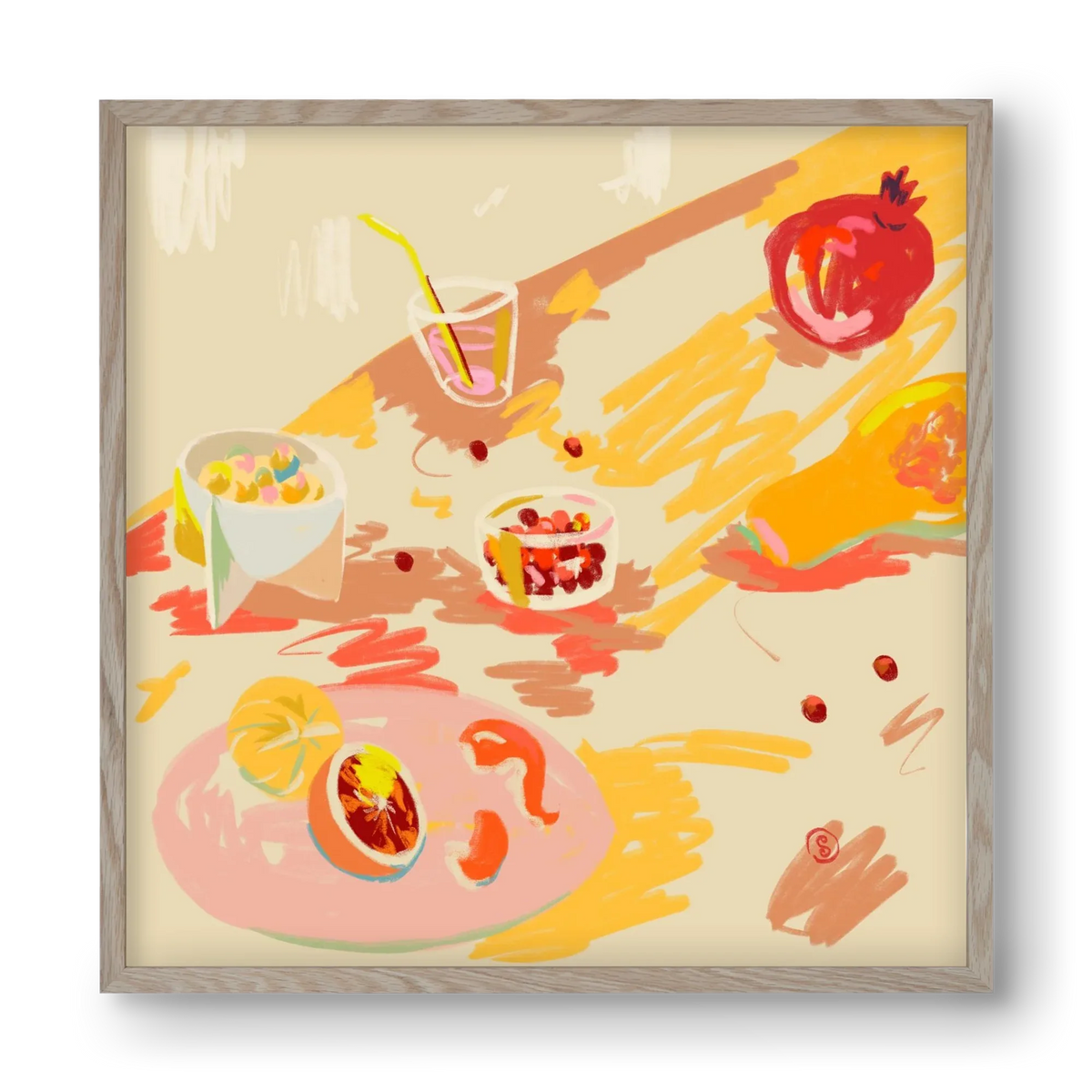 ORANGE AND PINK FRUIT - artbridge