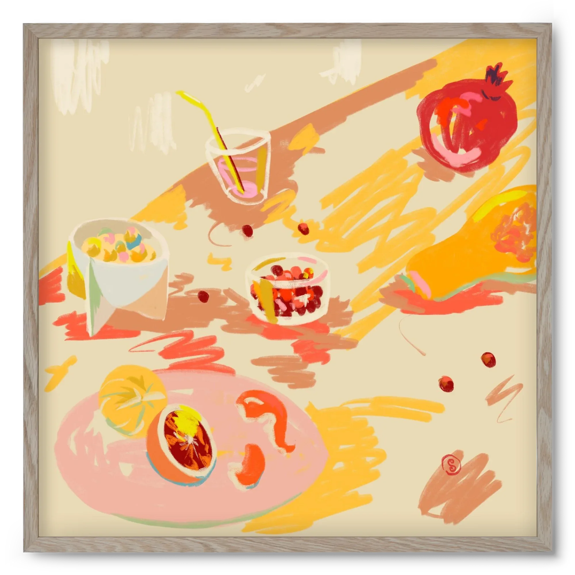 ORANGE AND PINK FRUIT - artbridge
