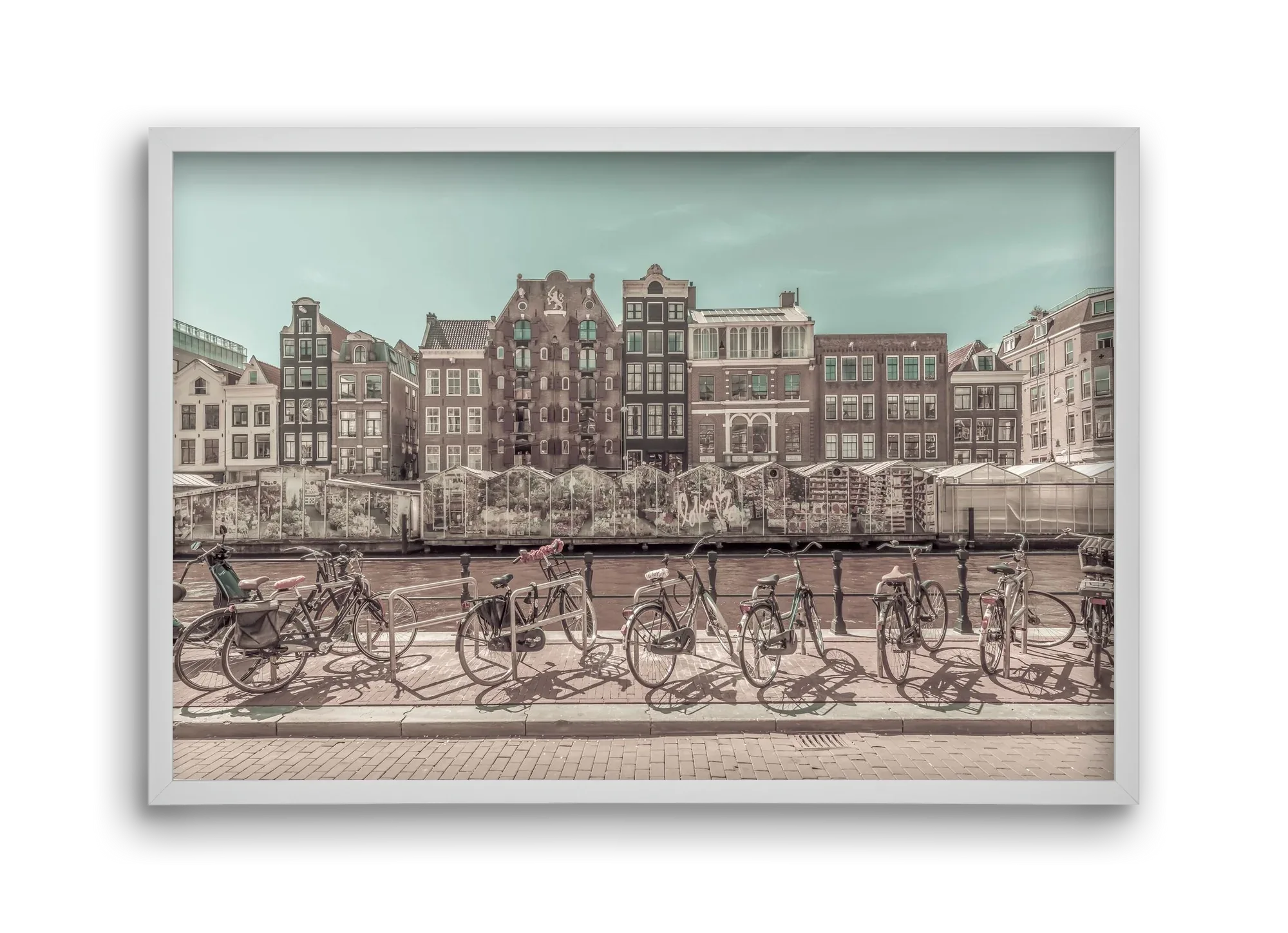 AMSTERDAM Singel Canal with Flower Market | urban vintage style - artbridge