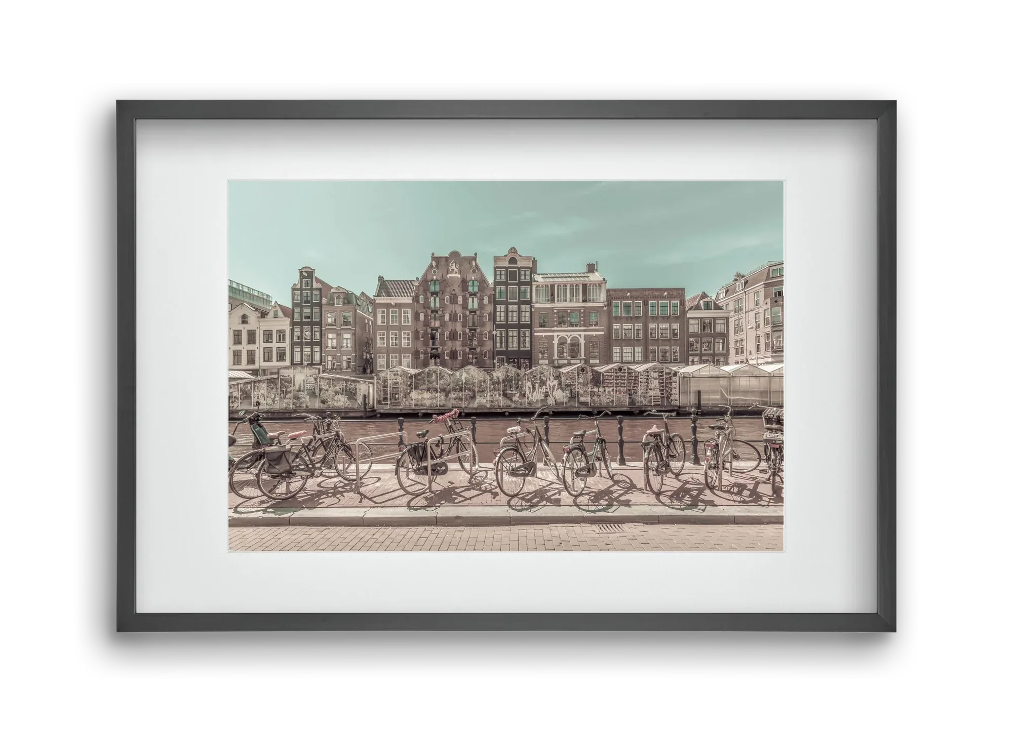 AMSTERDAM Singel Canal with Flower Market | urban vintage style - artbridge