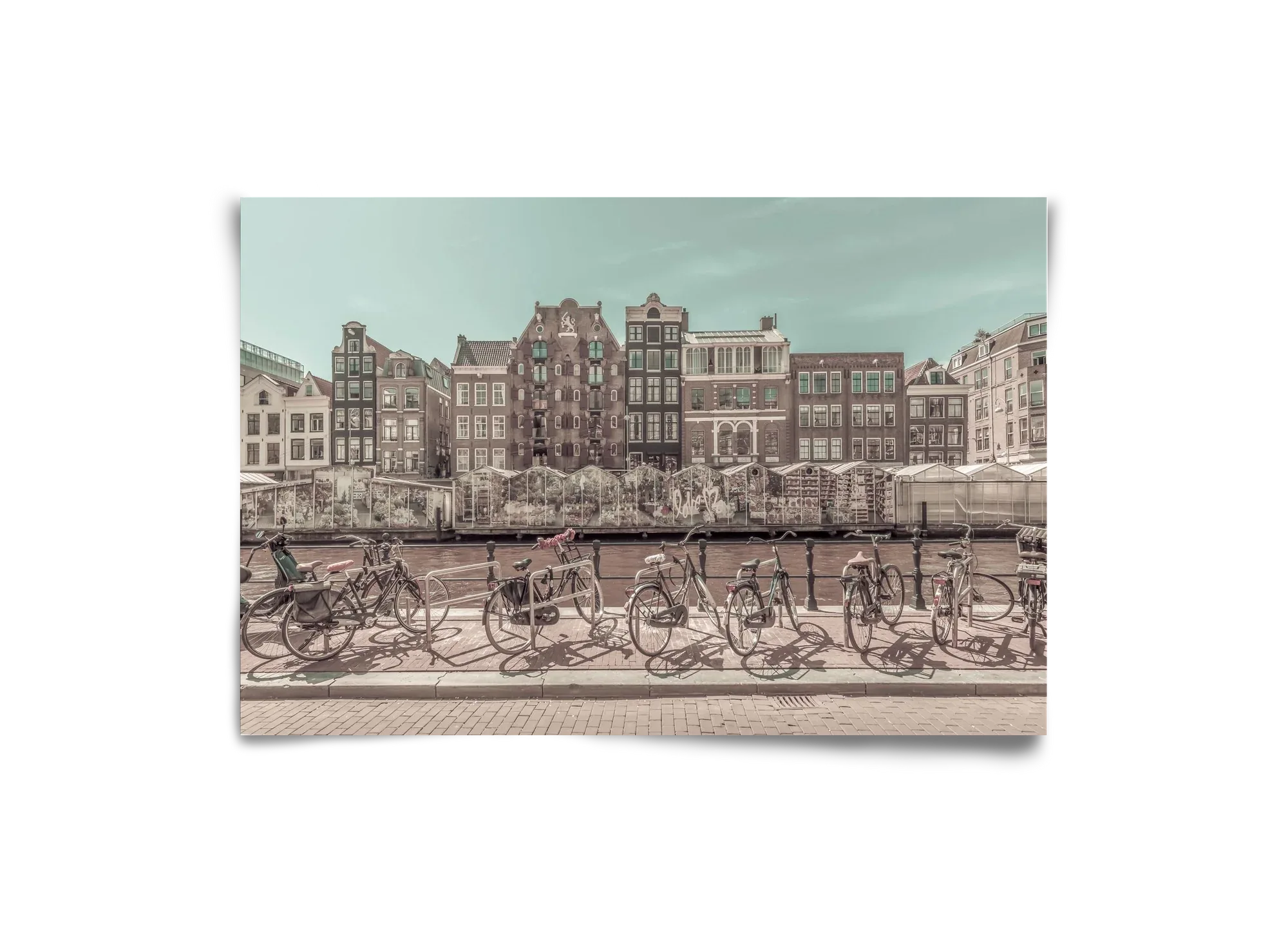 AMSTERDAM Singel Canal with Flower Market | urban vintage style - artbridge