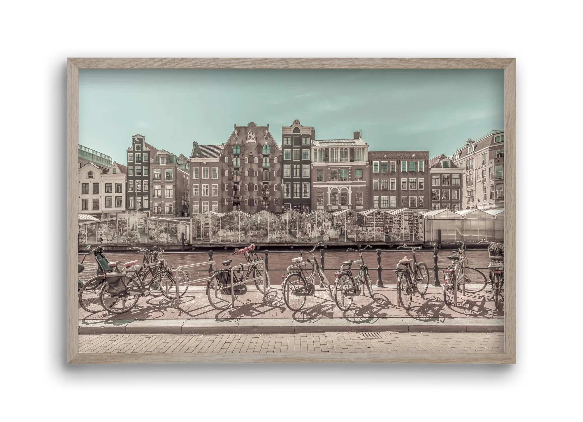 AMSTERDAM Singel Canal with Flower Market | urban vintage style - artbridge