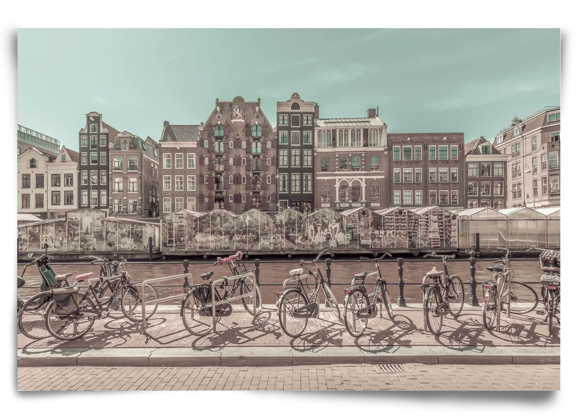 AMSTERDAM Singel Canal with Flower Market | urban vintage style - artbridge