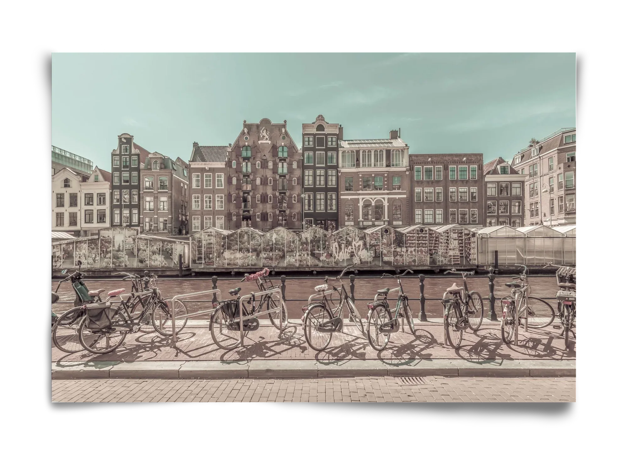 AMSTERDAM Singel Canal with Flower Market | urban vintage style - artbridge