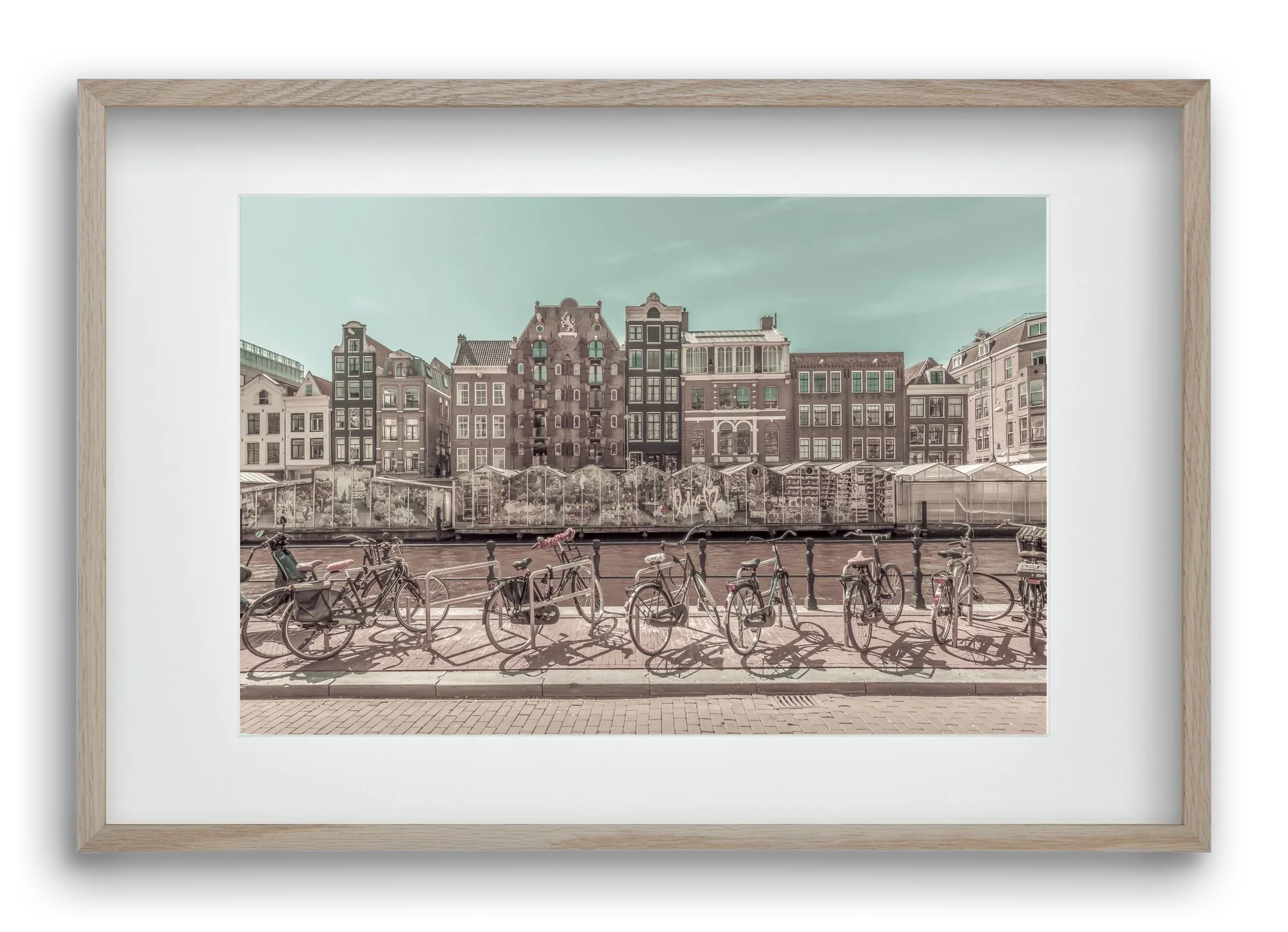 AMSTERDAM Singel Canal with Flower Market | urban vintage style - artbridge