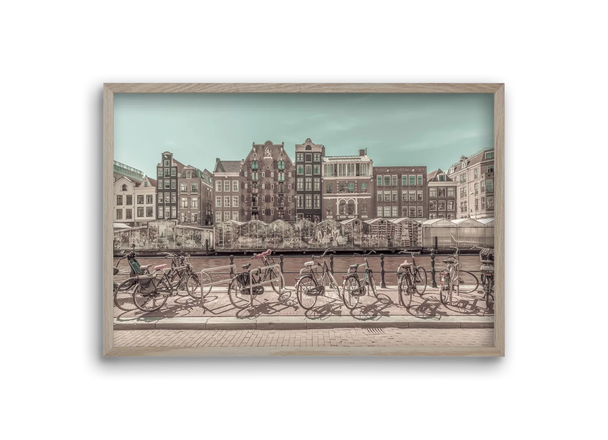 AMSTERDAM Singel Canal with Flower Market | urban vintage style - artbridge