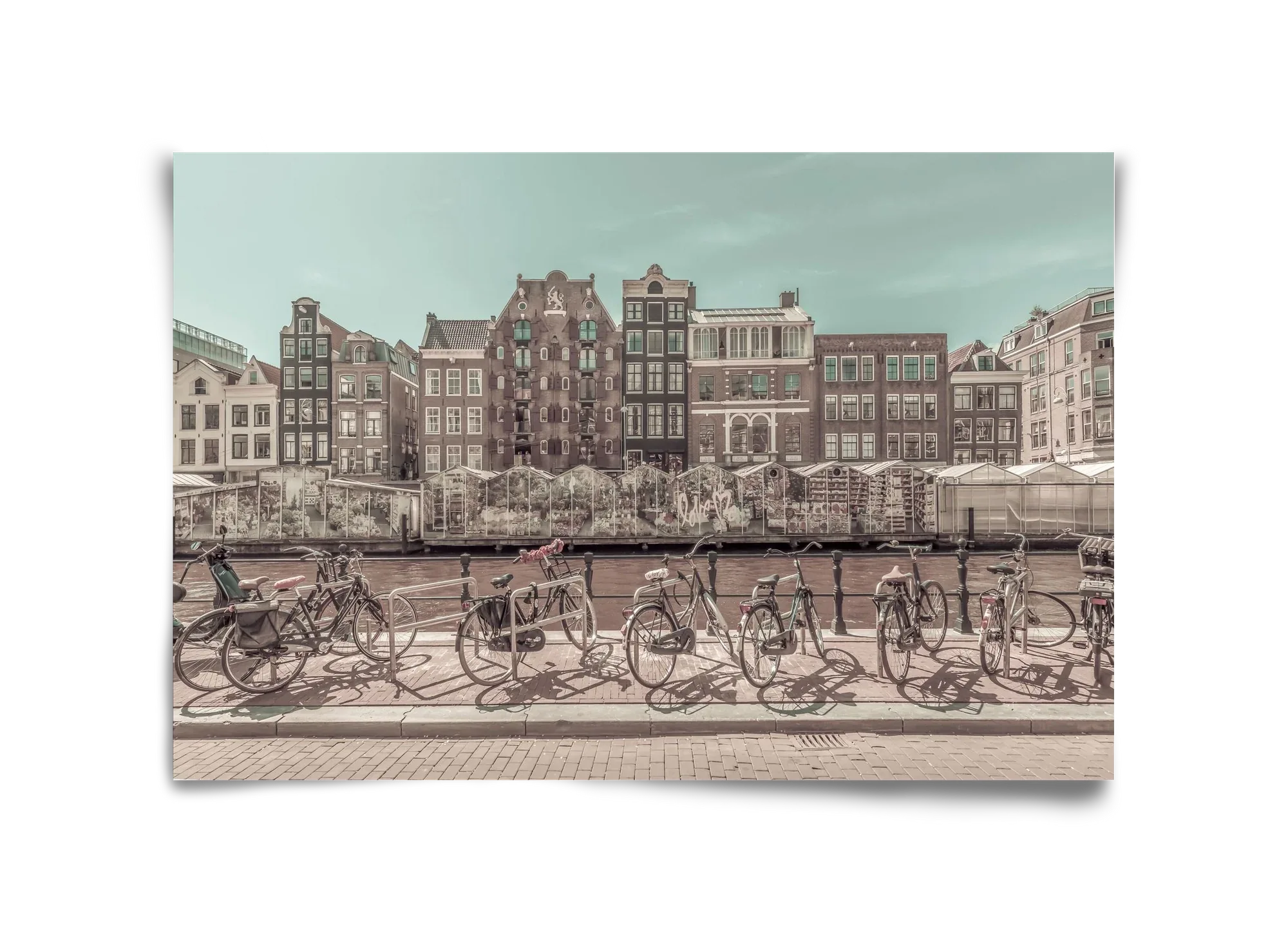 AMSTERDAM Singel Canal with Flower Market | urban vintage style - artbridge