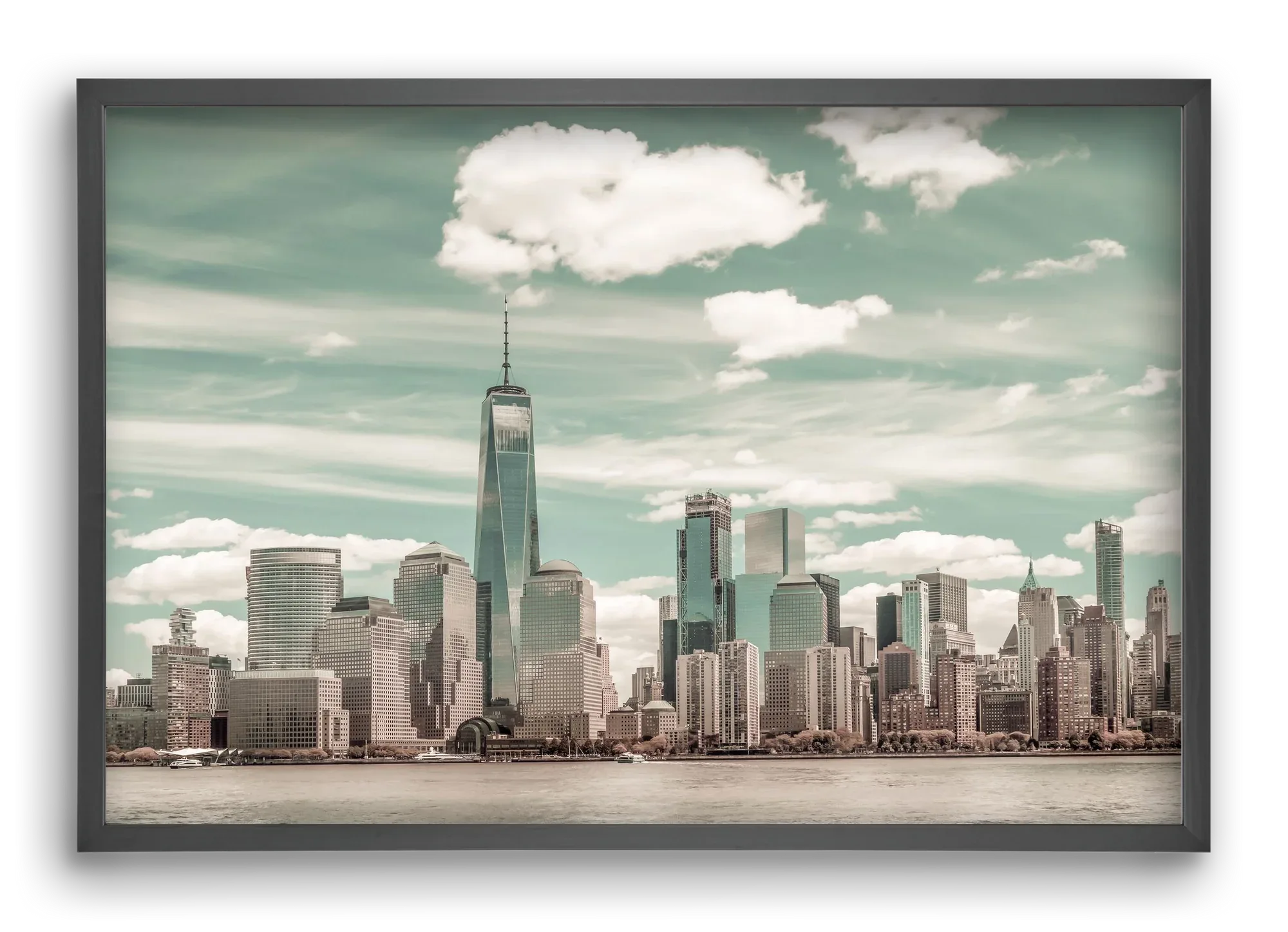 NEW YORK CITY Manhattan Skyline & Hudson River | urban vintage s - artbridge