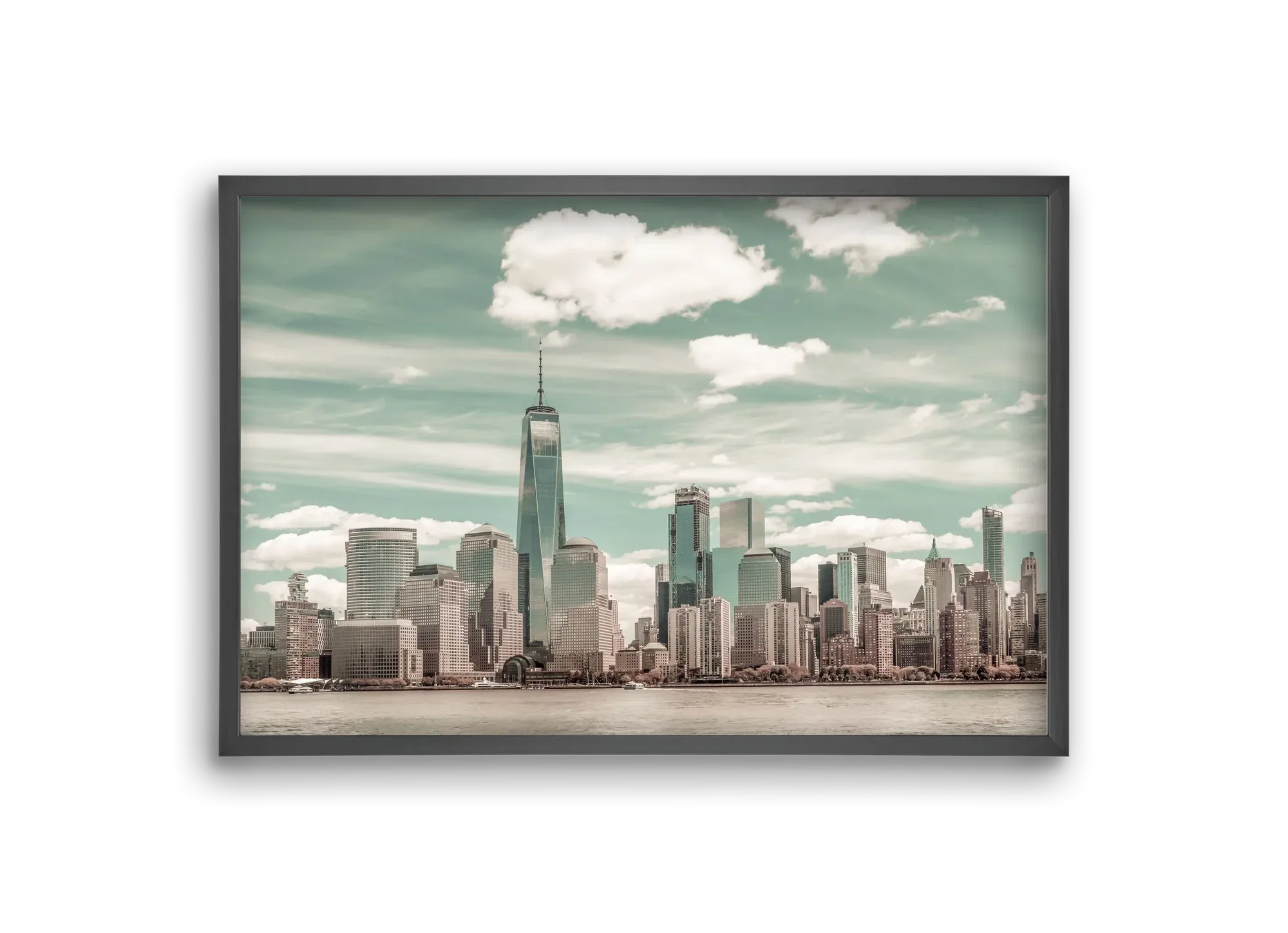 NEW YORK CITY Manhattan Skyline & Hudson River | urban vintage s - artbridge