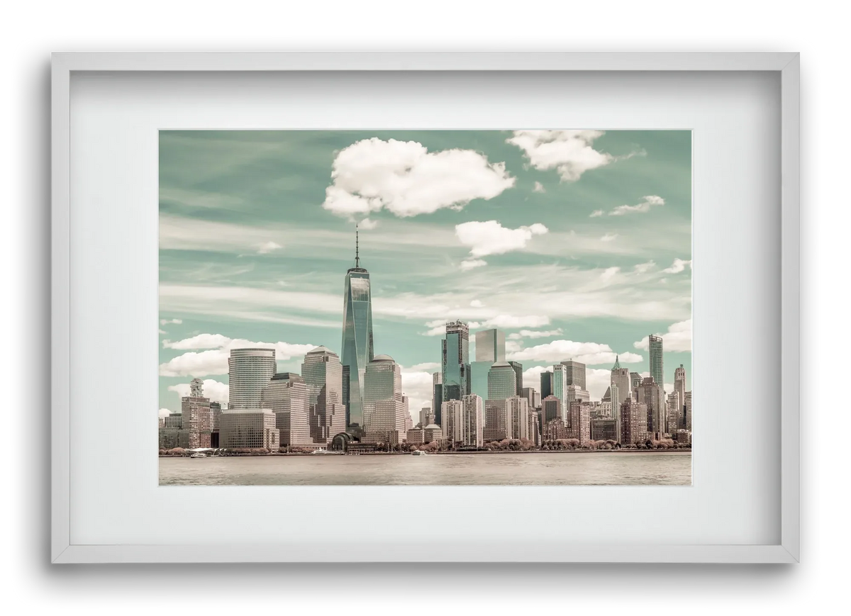 NEW YORK CITY Manhattan Skyline & Hudson River | urban vintage s - artbridge