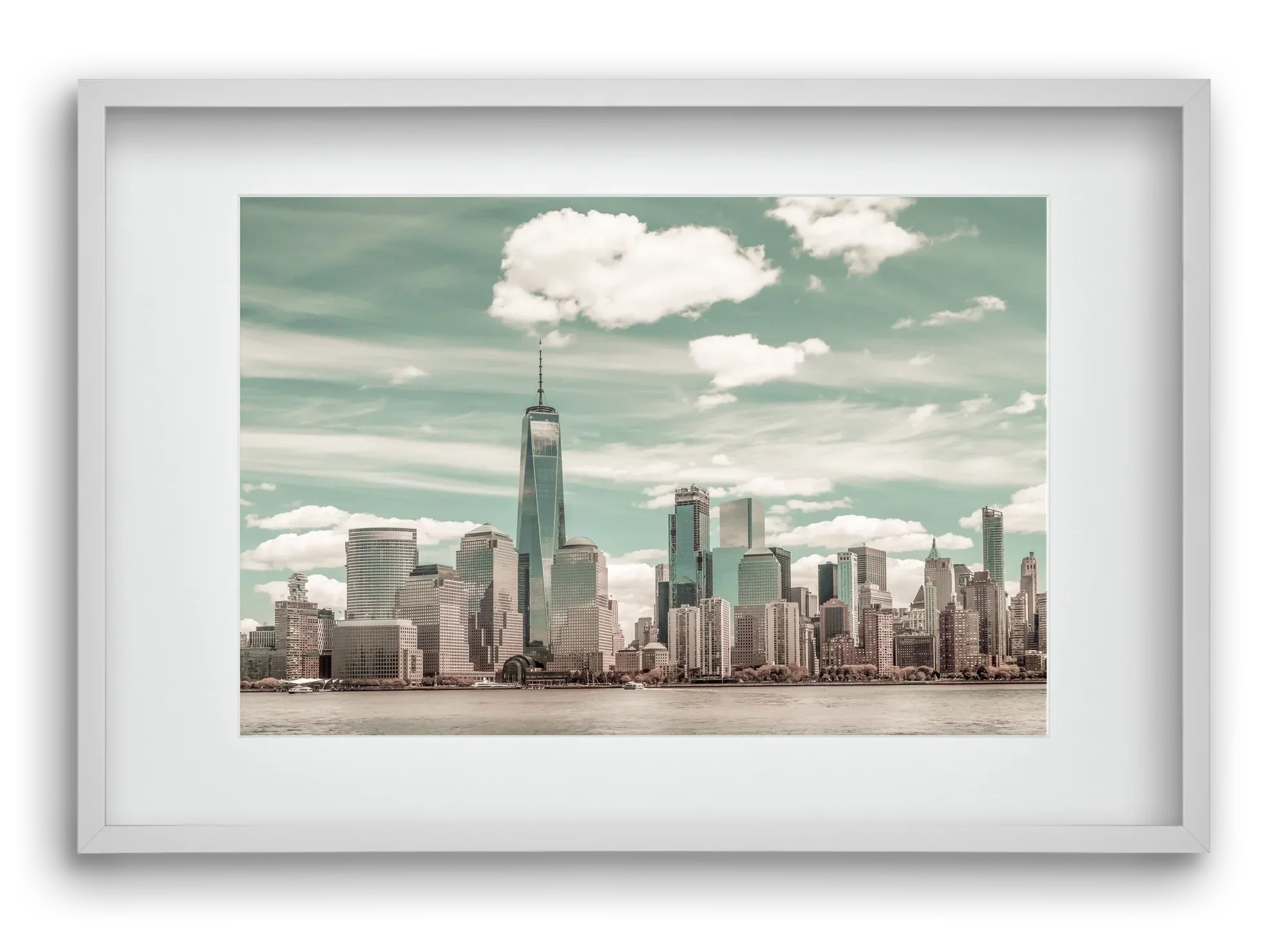 NEW YORK CITY Manhattan Skyline & Hudson River | urban vintage s - artbridge